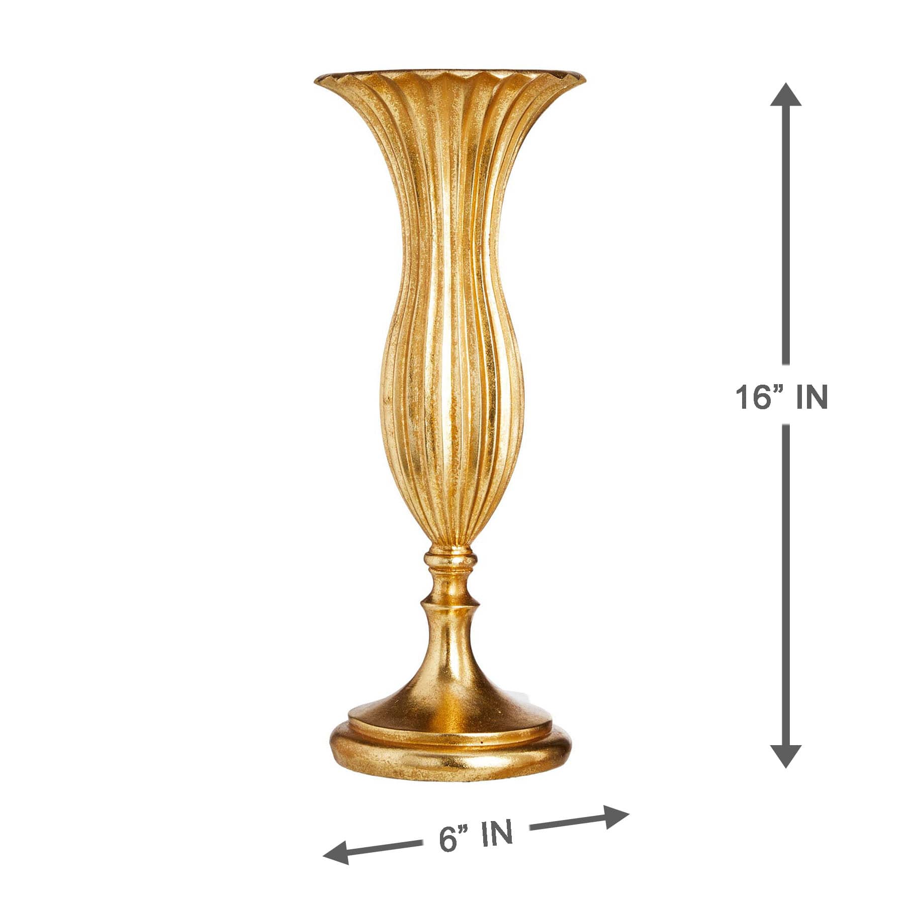 Metallic Goblet Vase, 16"