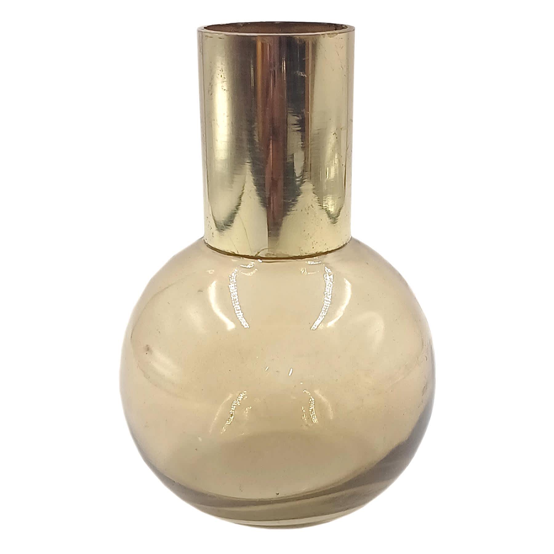 Crosby St. Brown Glass Vase, 5"