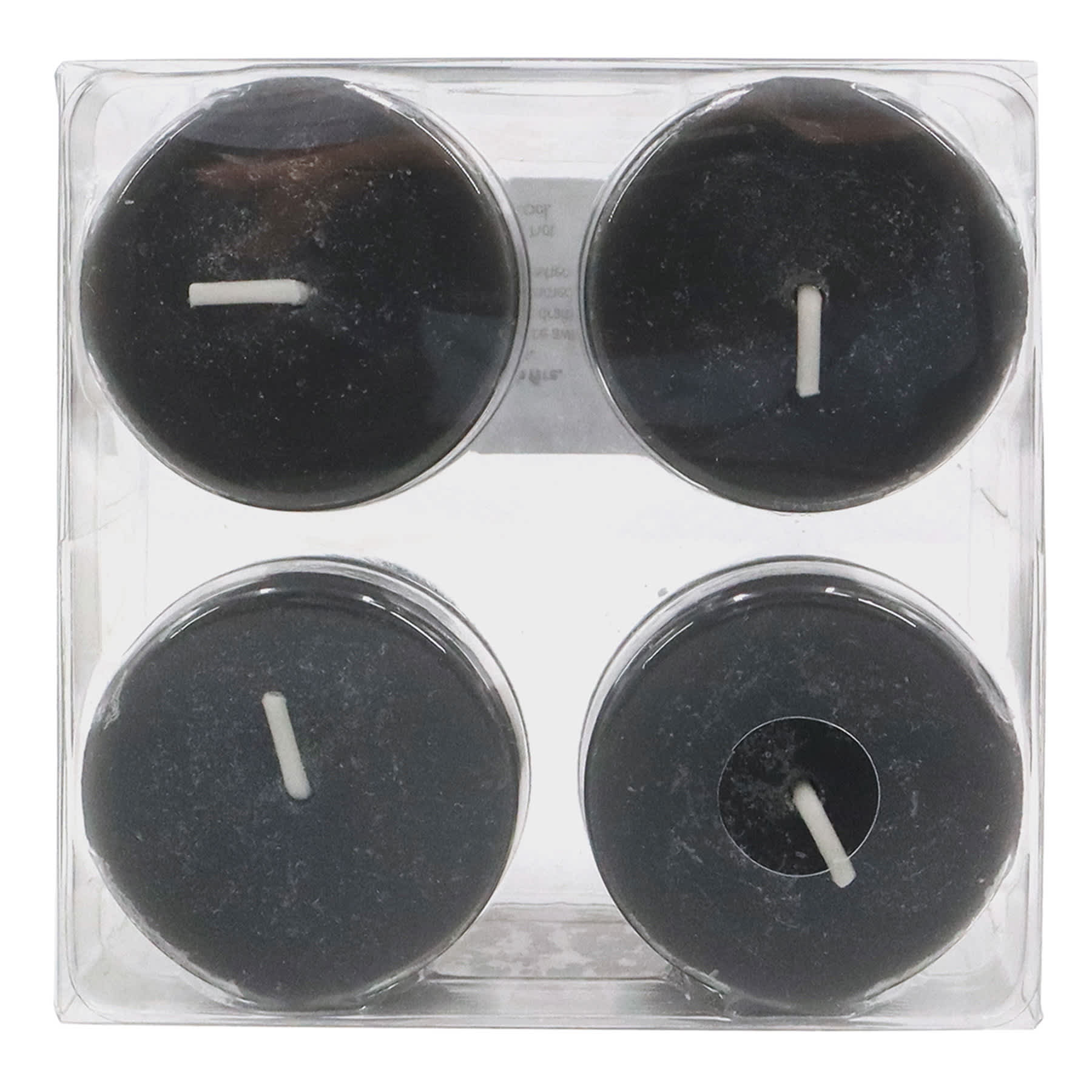 Honeybloom 4-Pack Unscented Votive Candles, Black