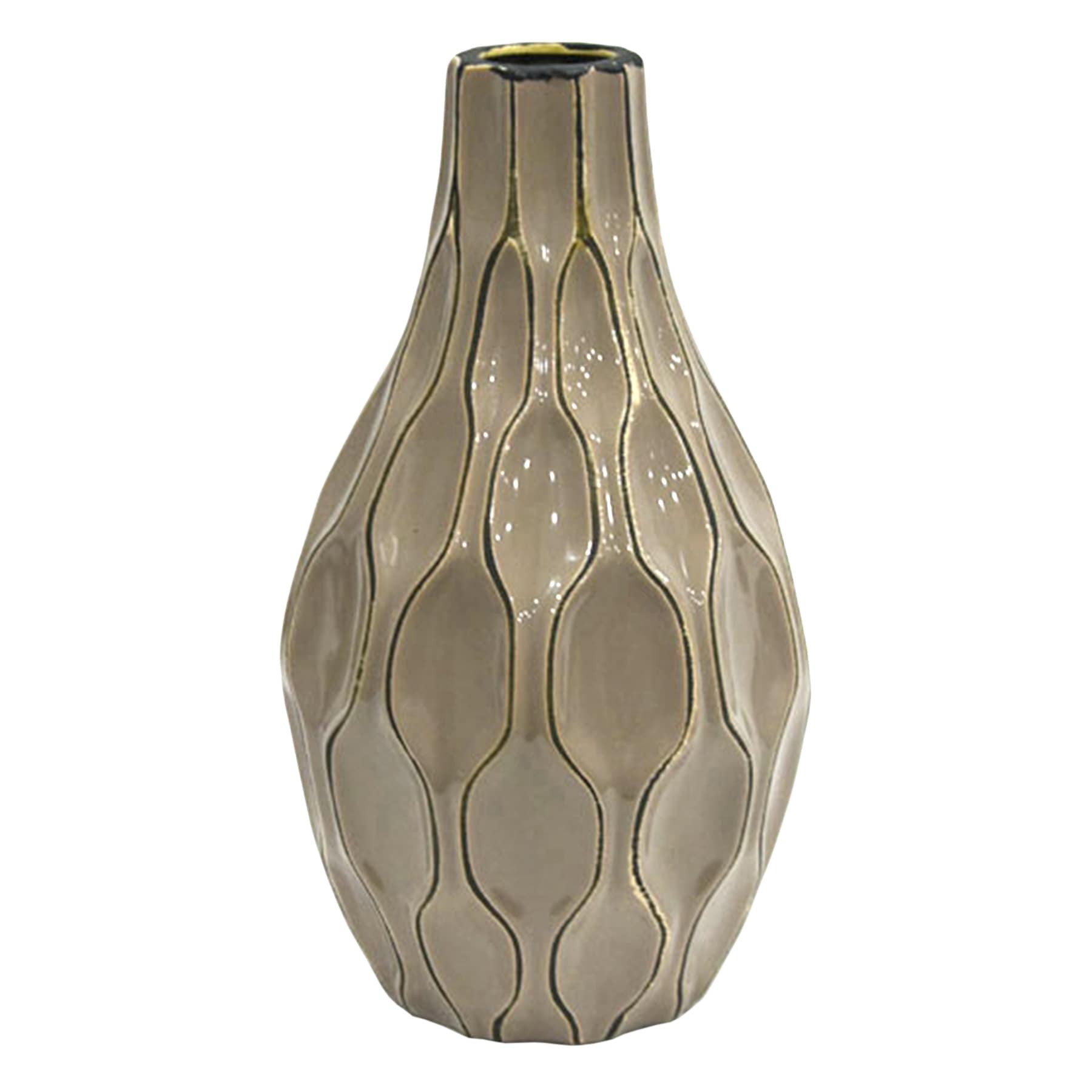 Katherine Grey Ceramic Vase, 12"