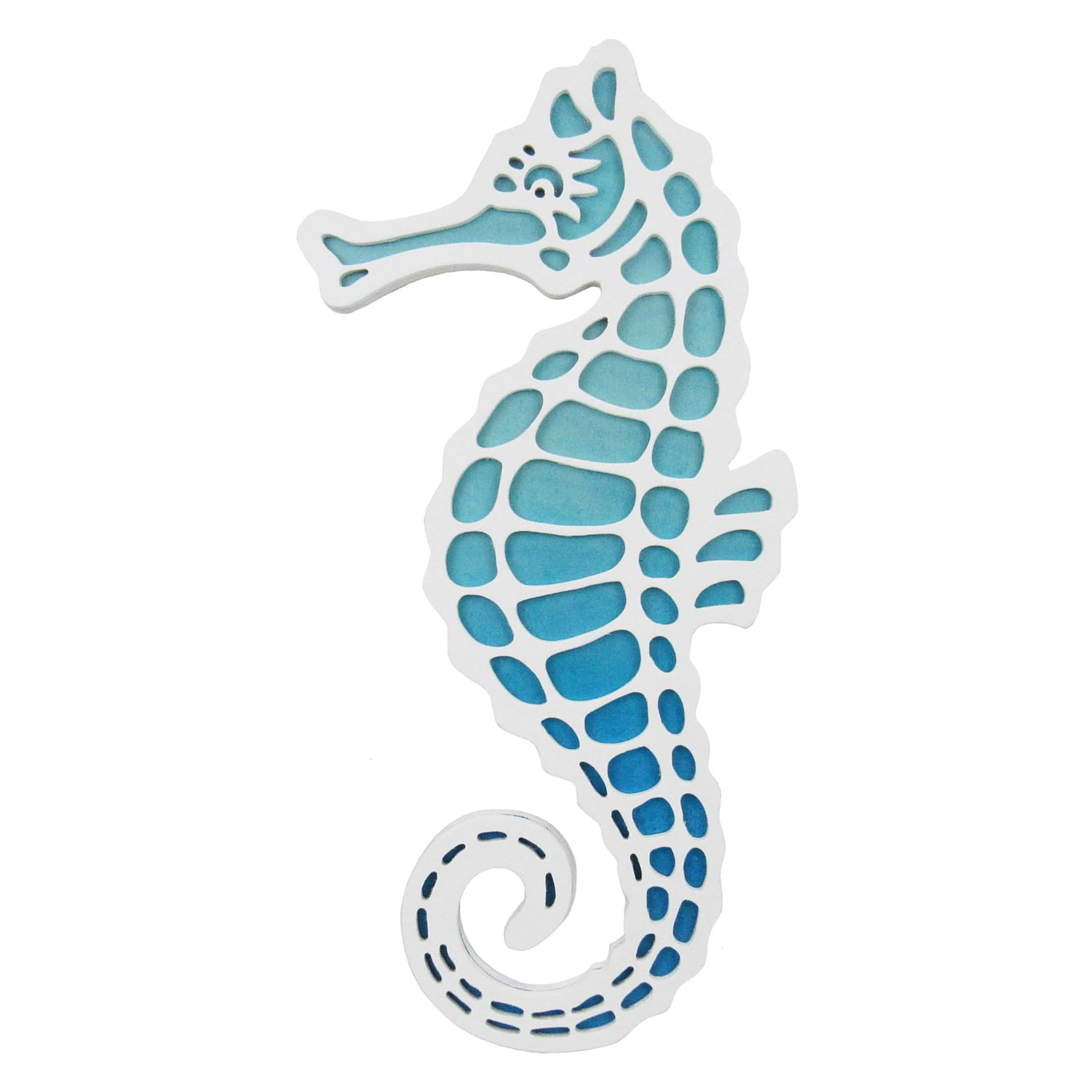 Wooden Seahorse Outdoor Wall Decor, 18"