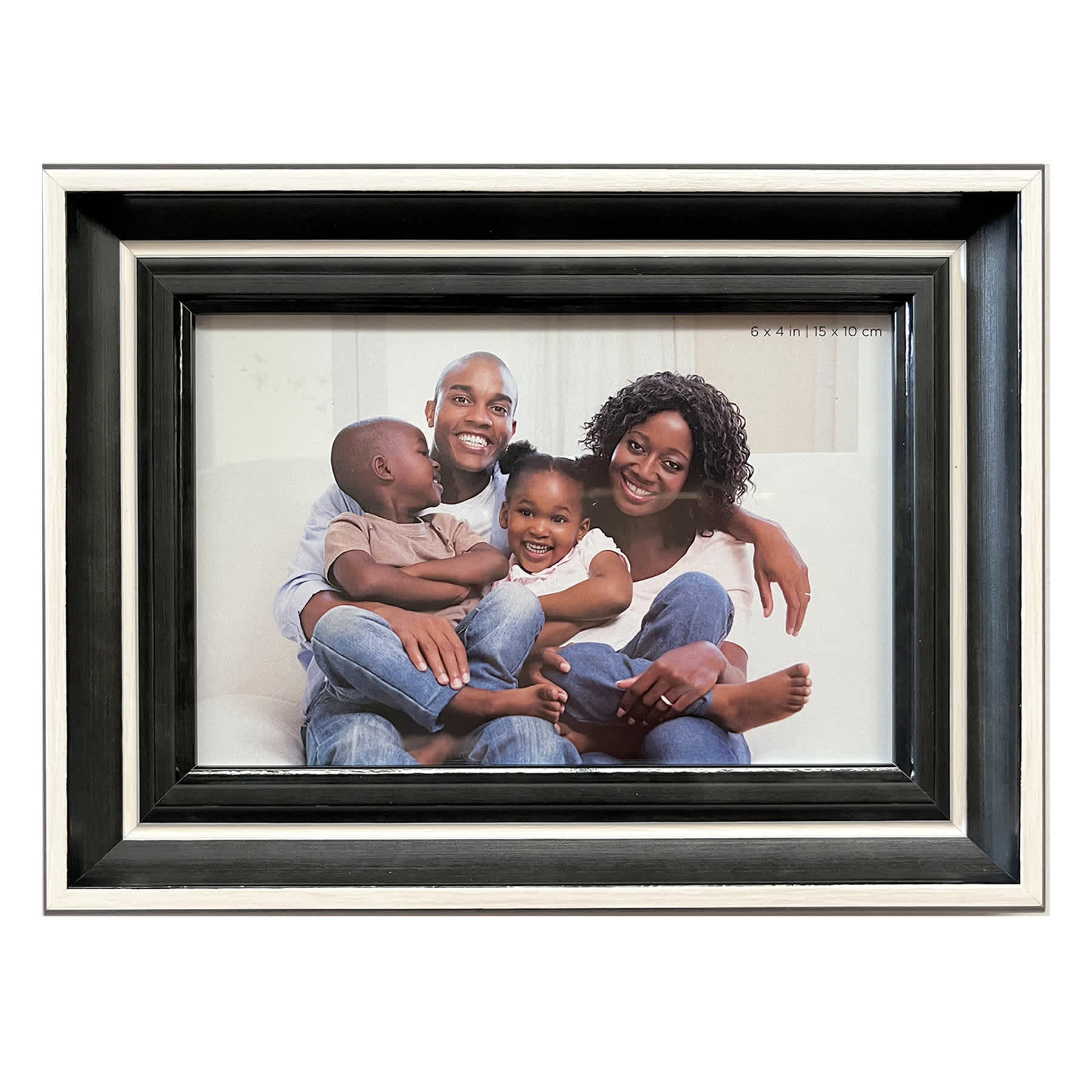 Black & White Tabletop Picture Frame, 4x6