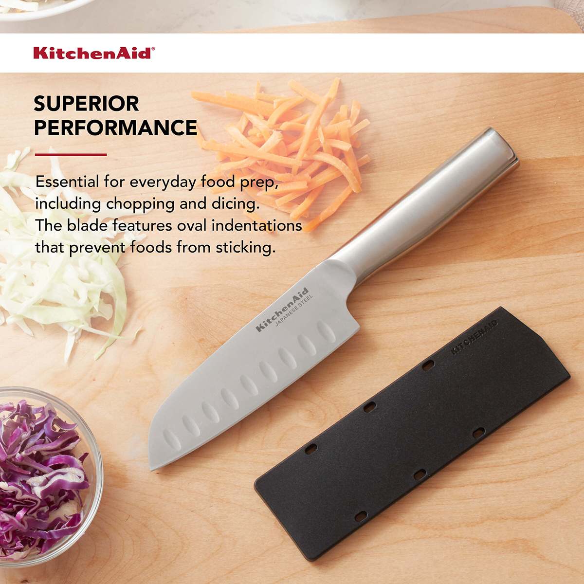 KitchenAid Gourmet Stainless Steel Santoku Knife, 5"
