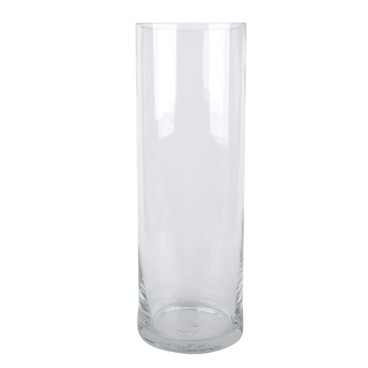 Clear Glass Cylinder Vase, 12"