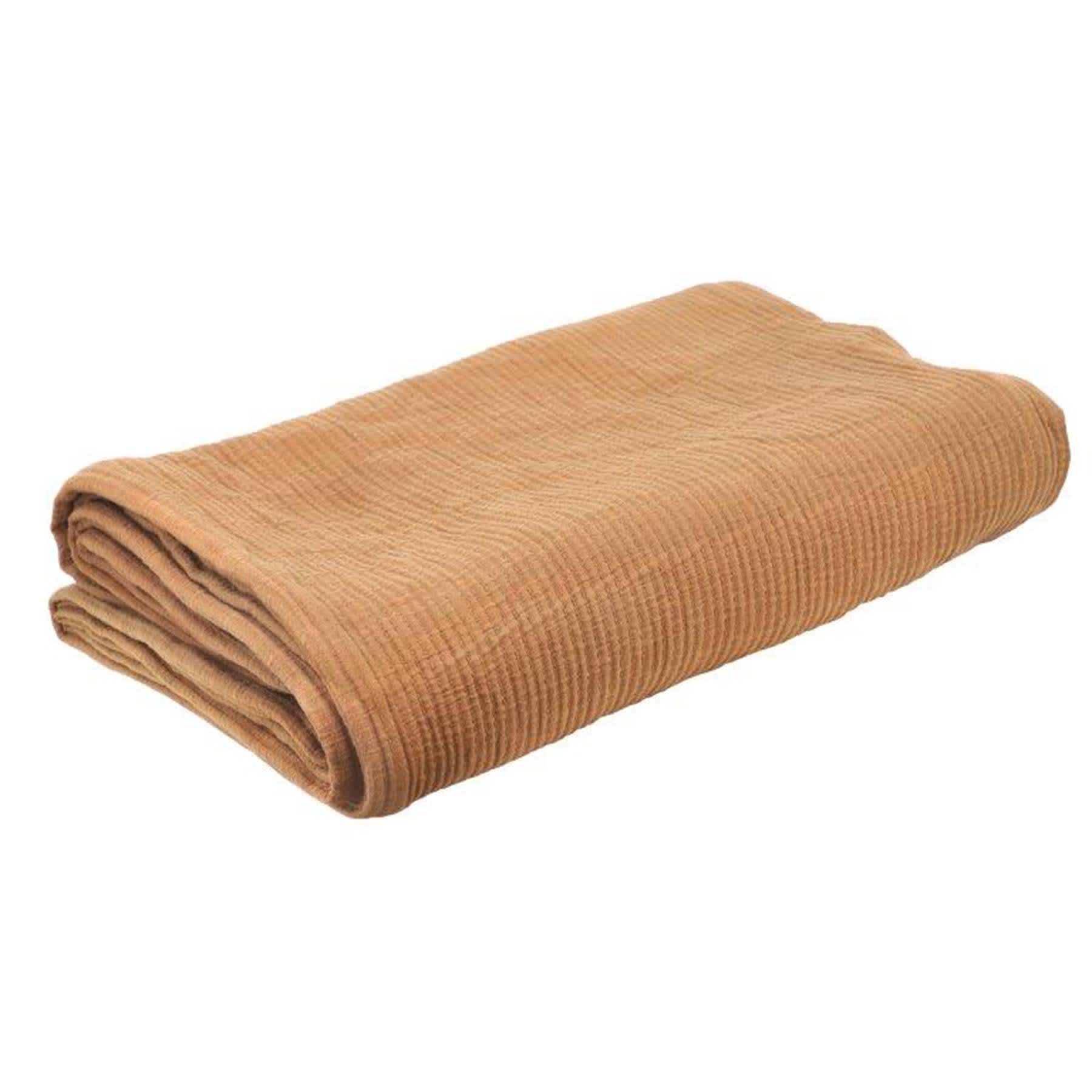 Honeybloom 3-Piece Brown Cotton Dash Matelasse Coverlet Set, Full/Queen