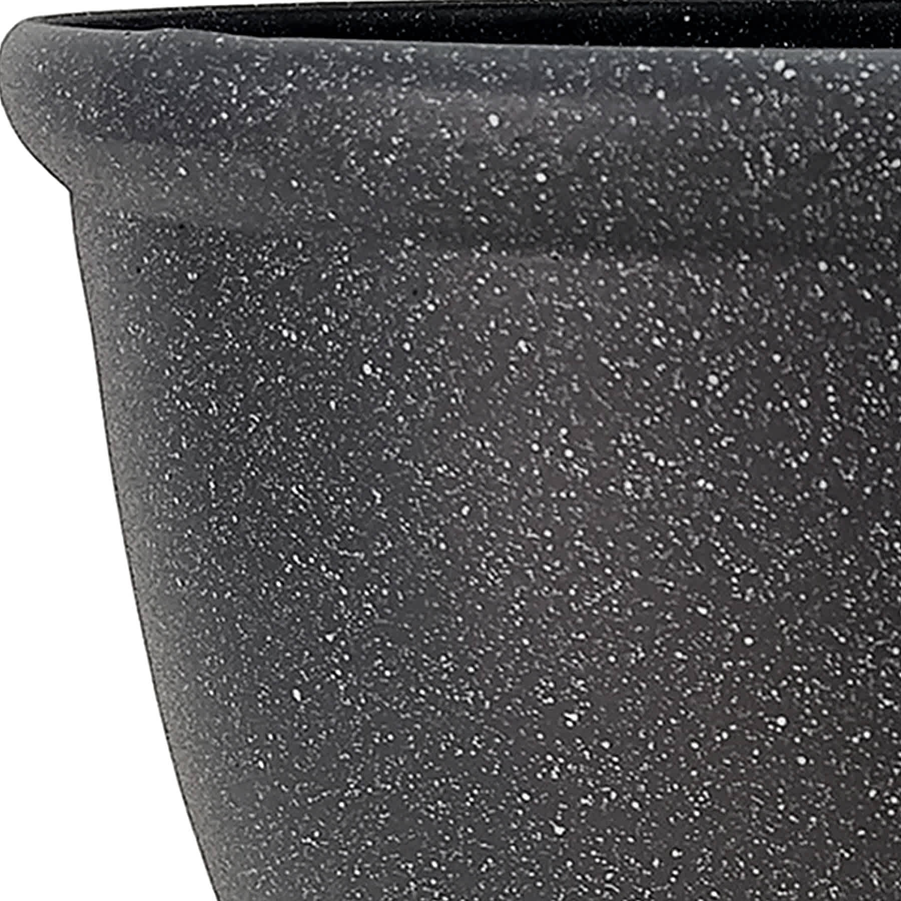Black Sanded Outdoor Planter, Medium