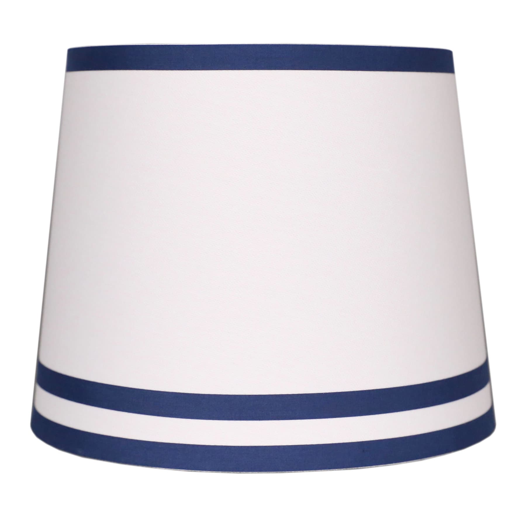 Navy Trim Medium Table Taper Shade 12x14x10