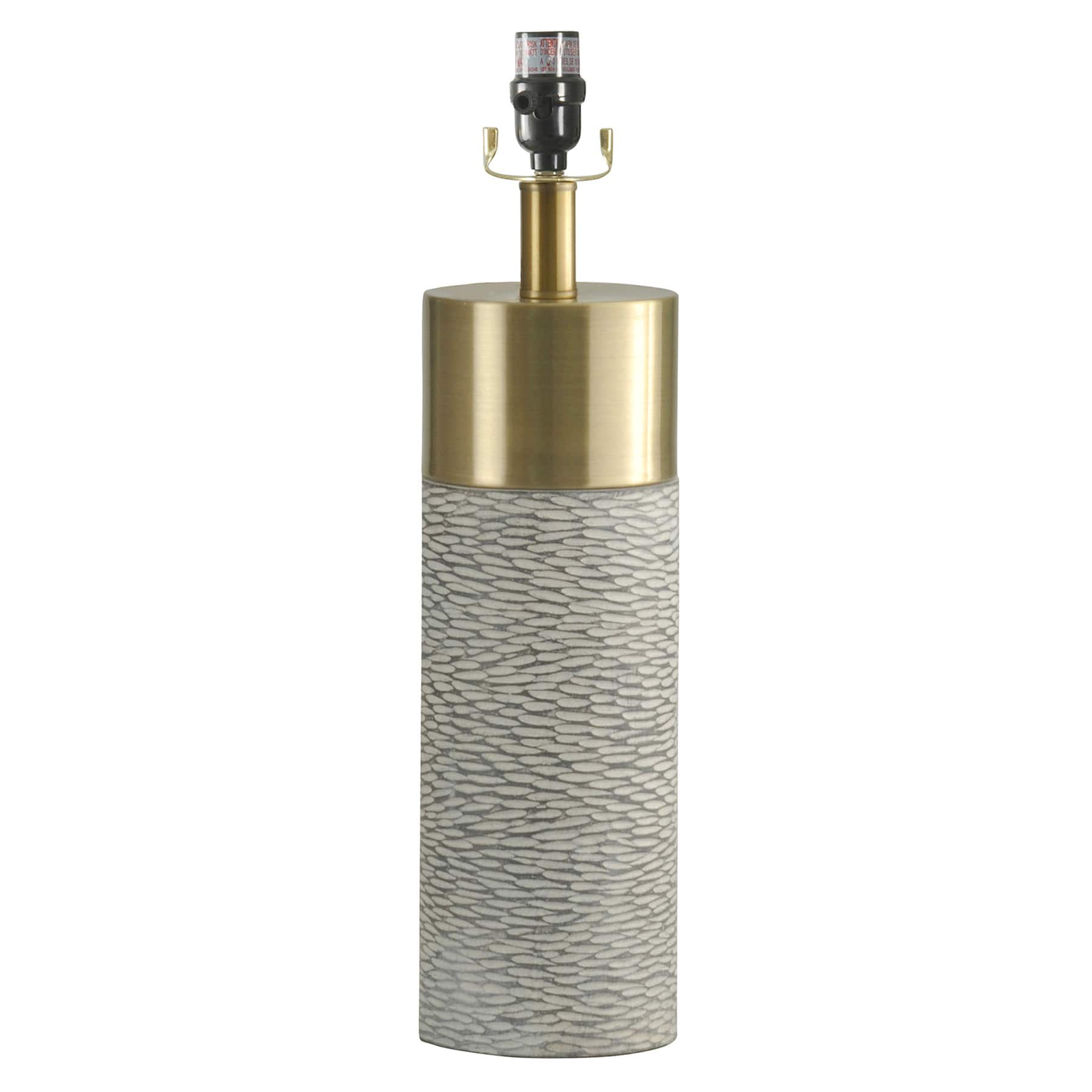 Found & Fable Grey Textured Medium Table Lamp Base, 18"