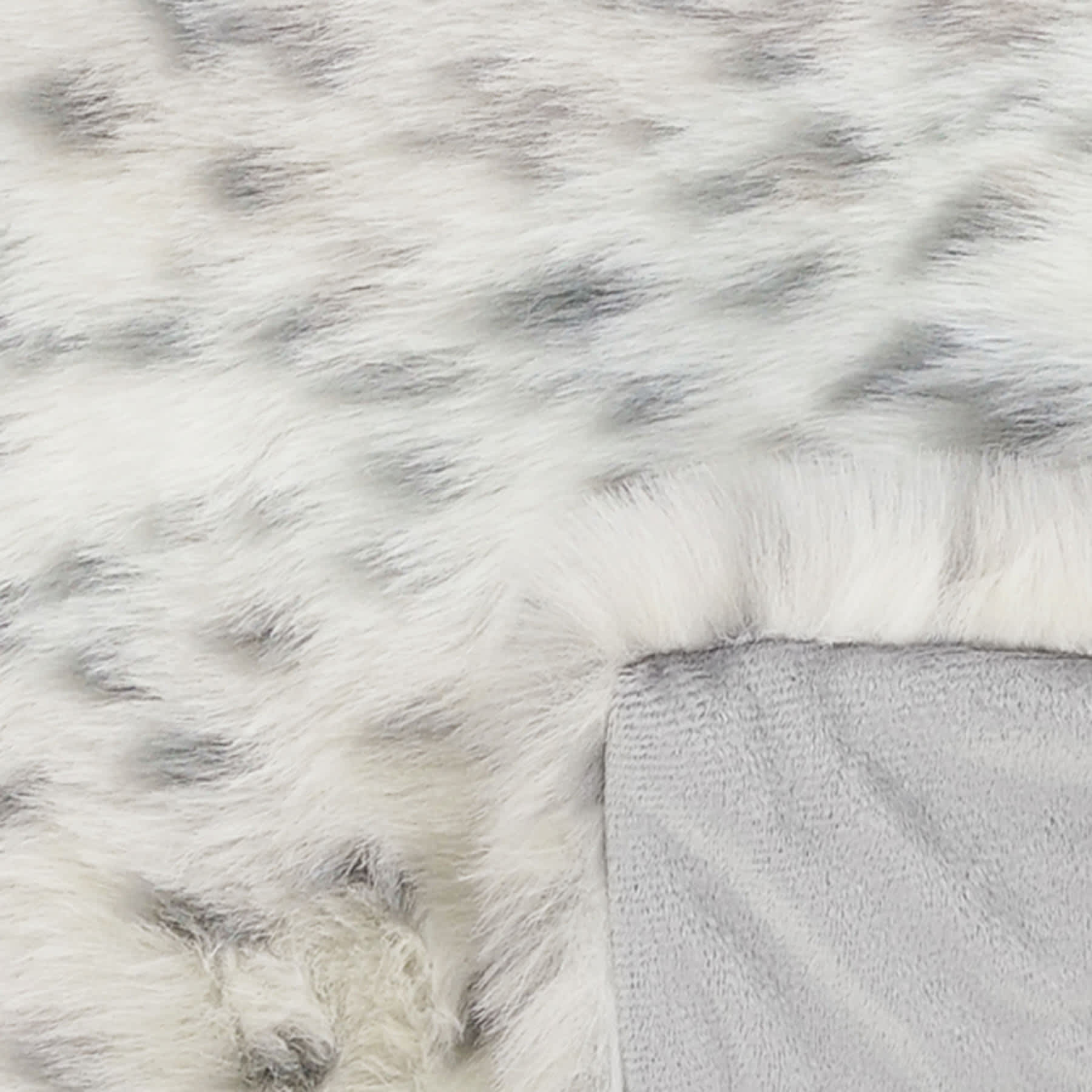 Snow Leopard Faux Fur Throw Blanket, 50x60