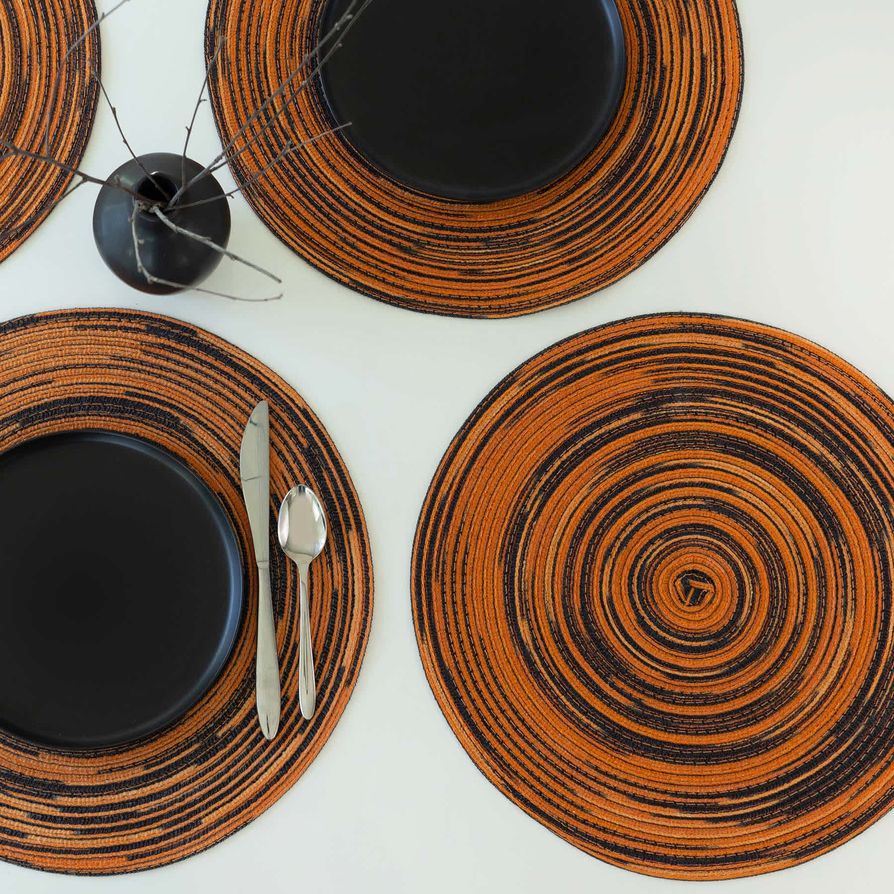 Orange & Black Placemat, 15"