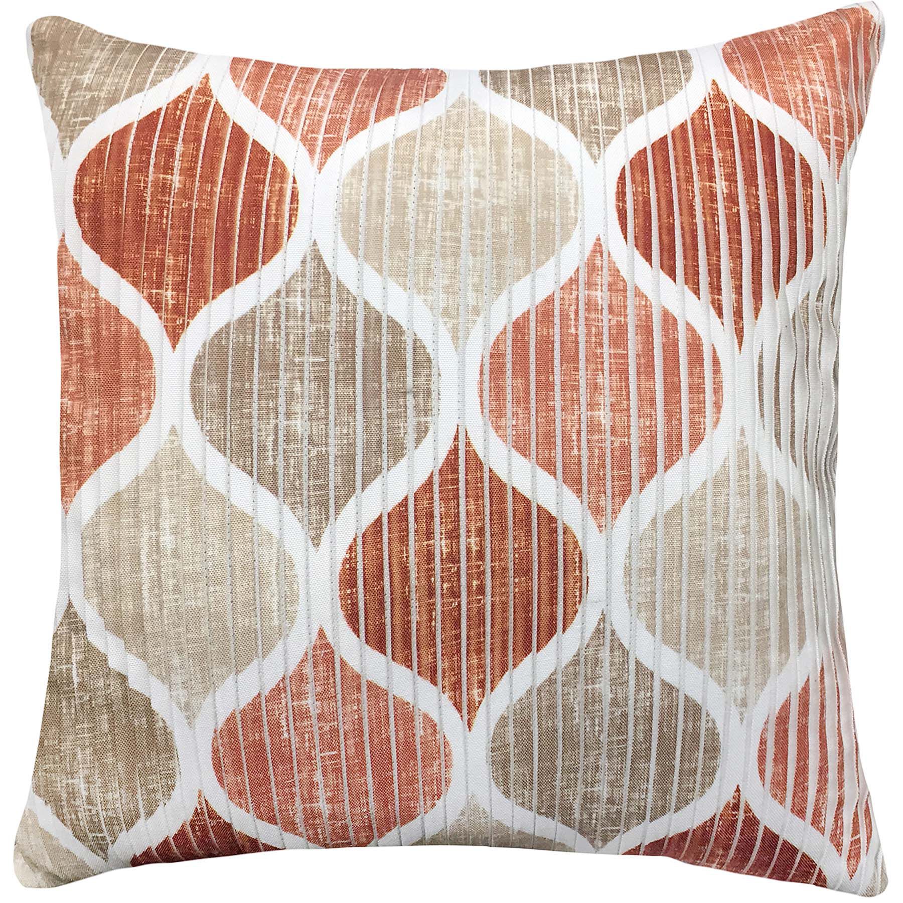 Hollis Spice Pleated Throw Pillow, 18"