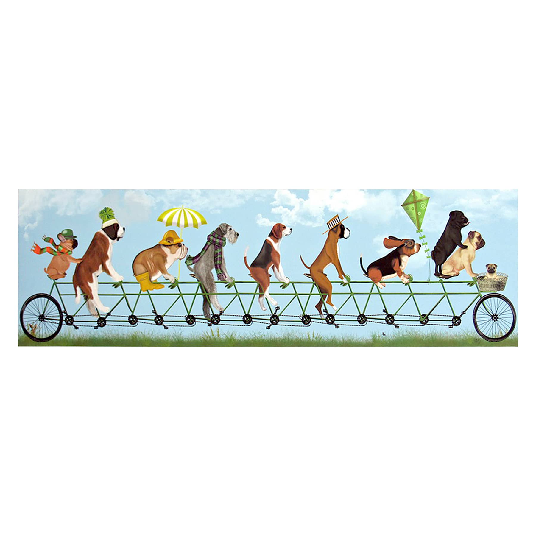 Mutley Crew on Tandem Canvas Wall Art, 32x10