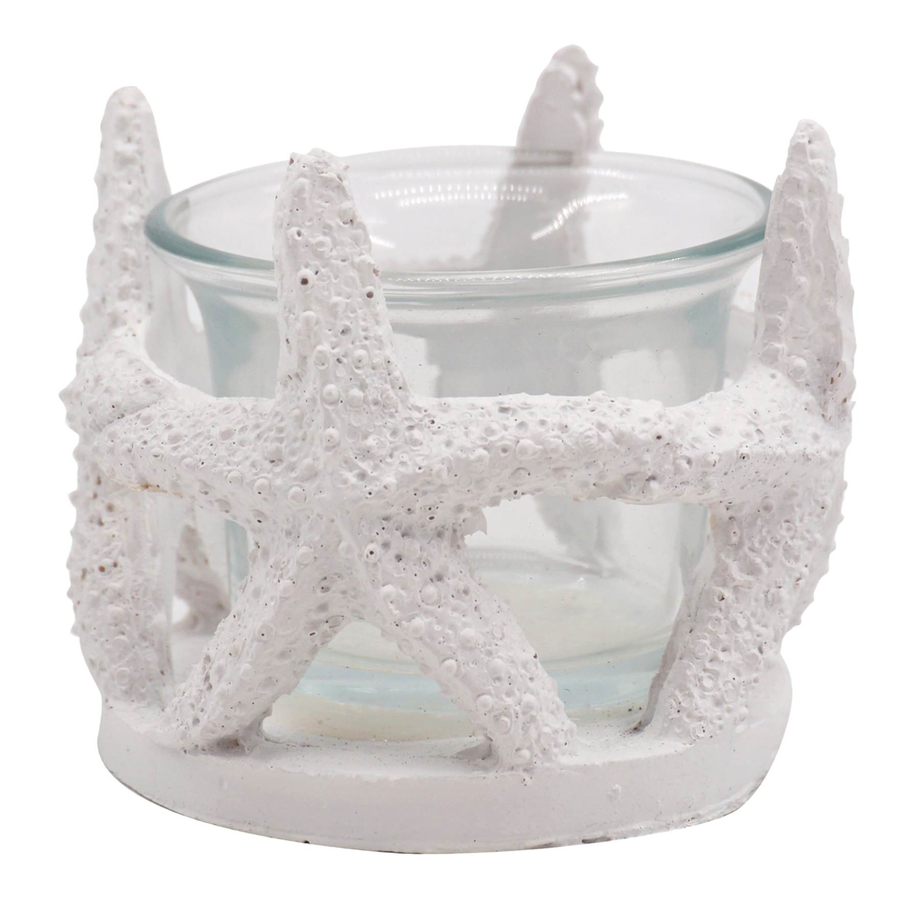 White Starfish Candle Holder, 2.5"