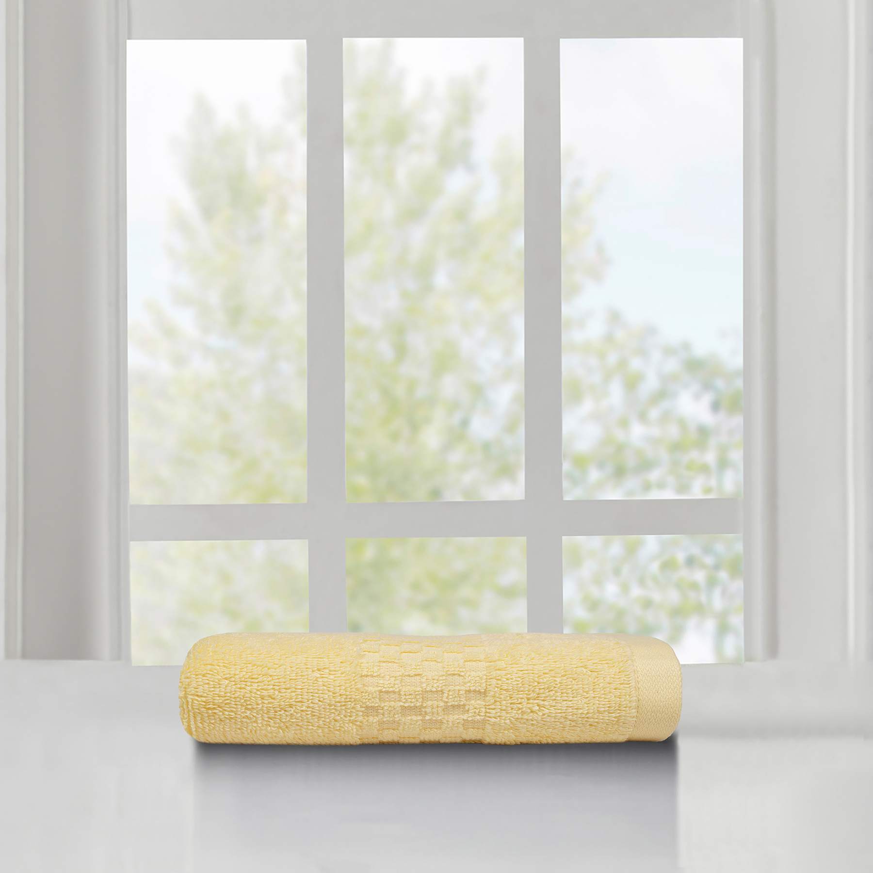 Tiny Dreamers Yellow Cotton Hand Towel, 16x28