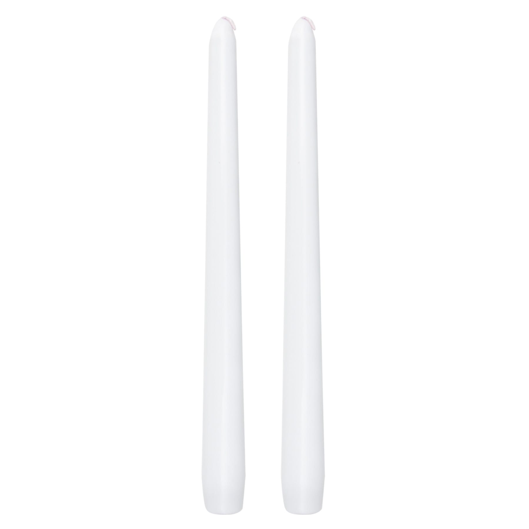 2-Pack White & Red Bleeder Taper Candles