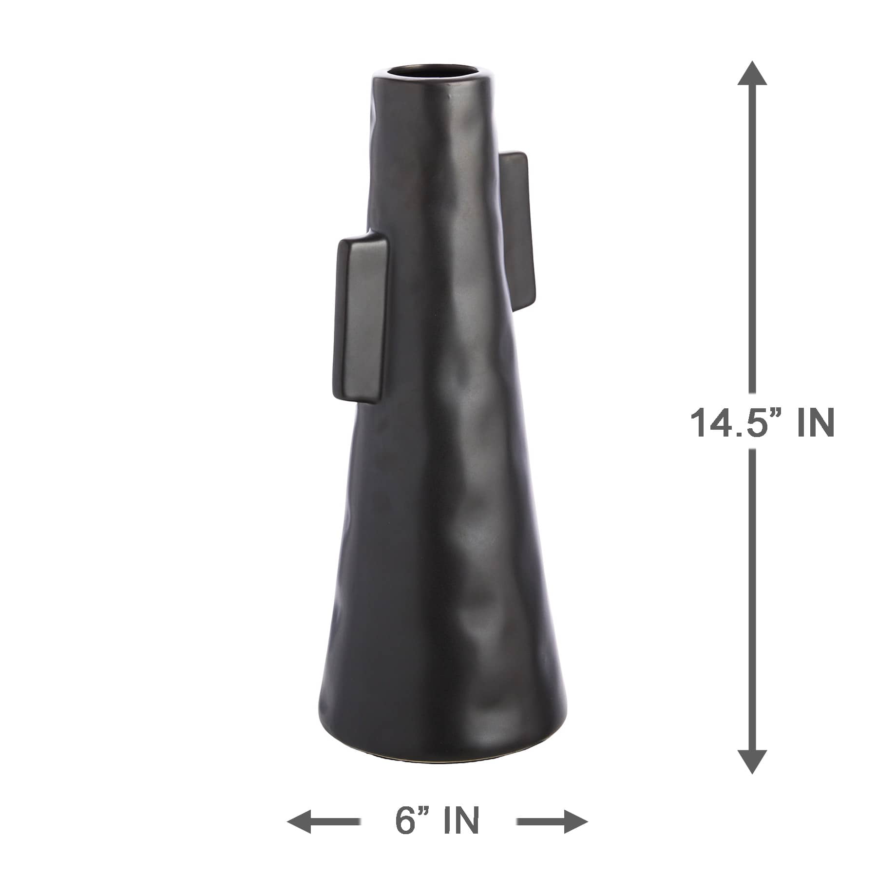 Tracey Boyd Black Ceramic Vase, 14.5"