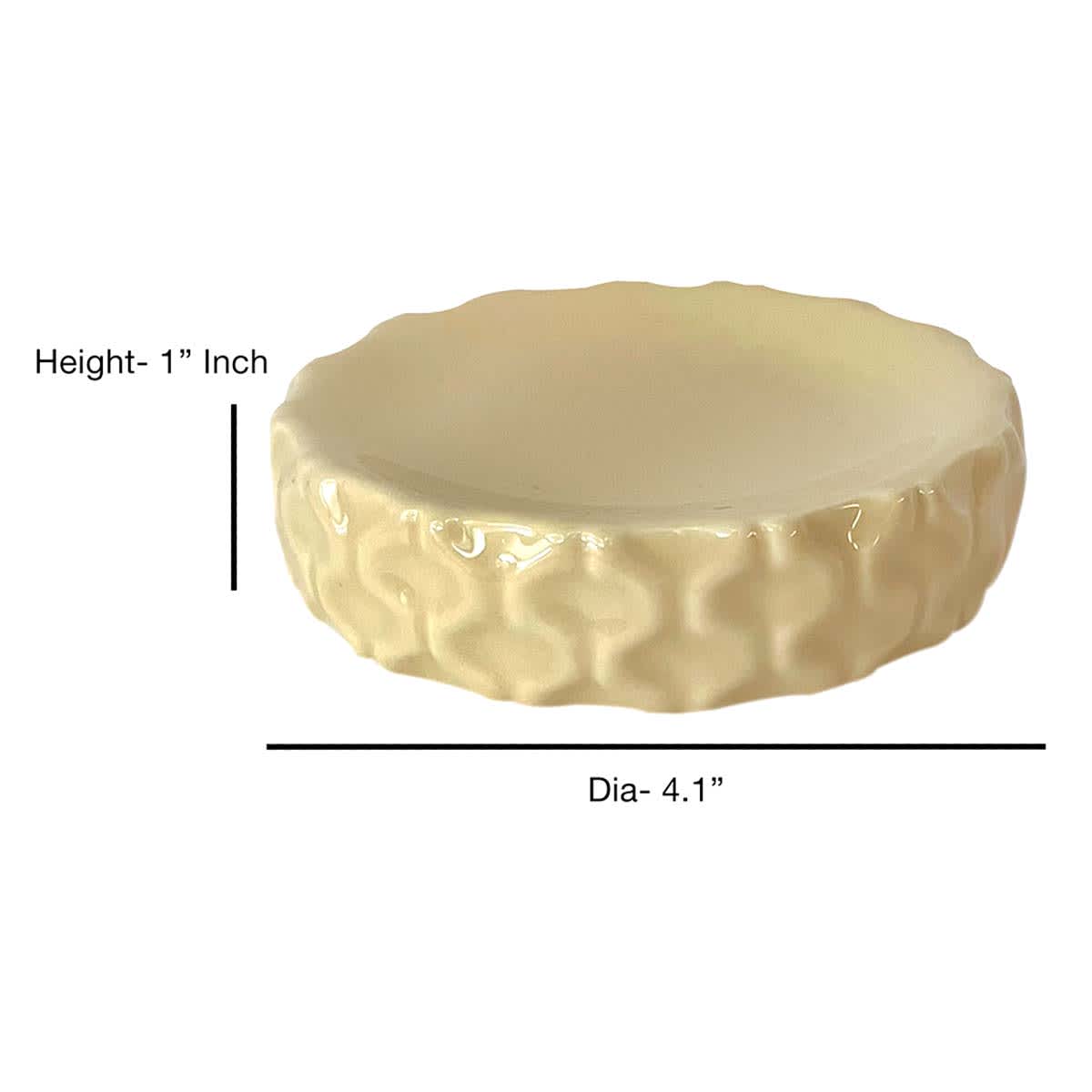 Honeybloom Kate Ceramic Yellow Soap Dish