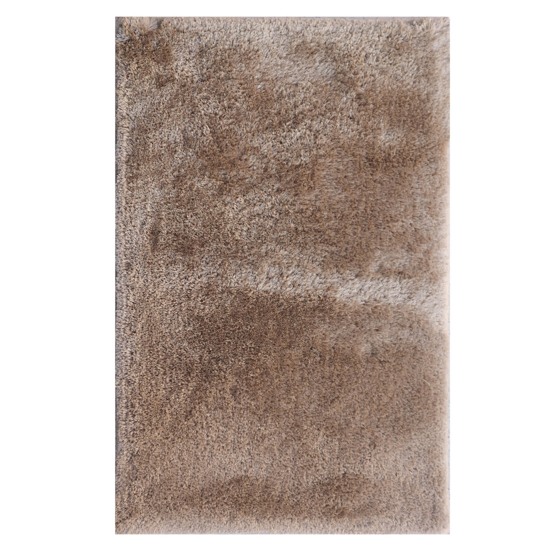 Beige Textured Tufted Shag Accent Rug, 27x45