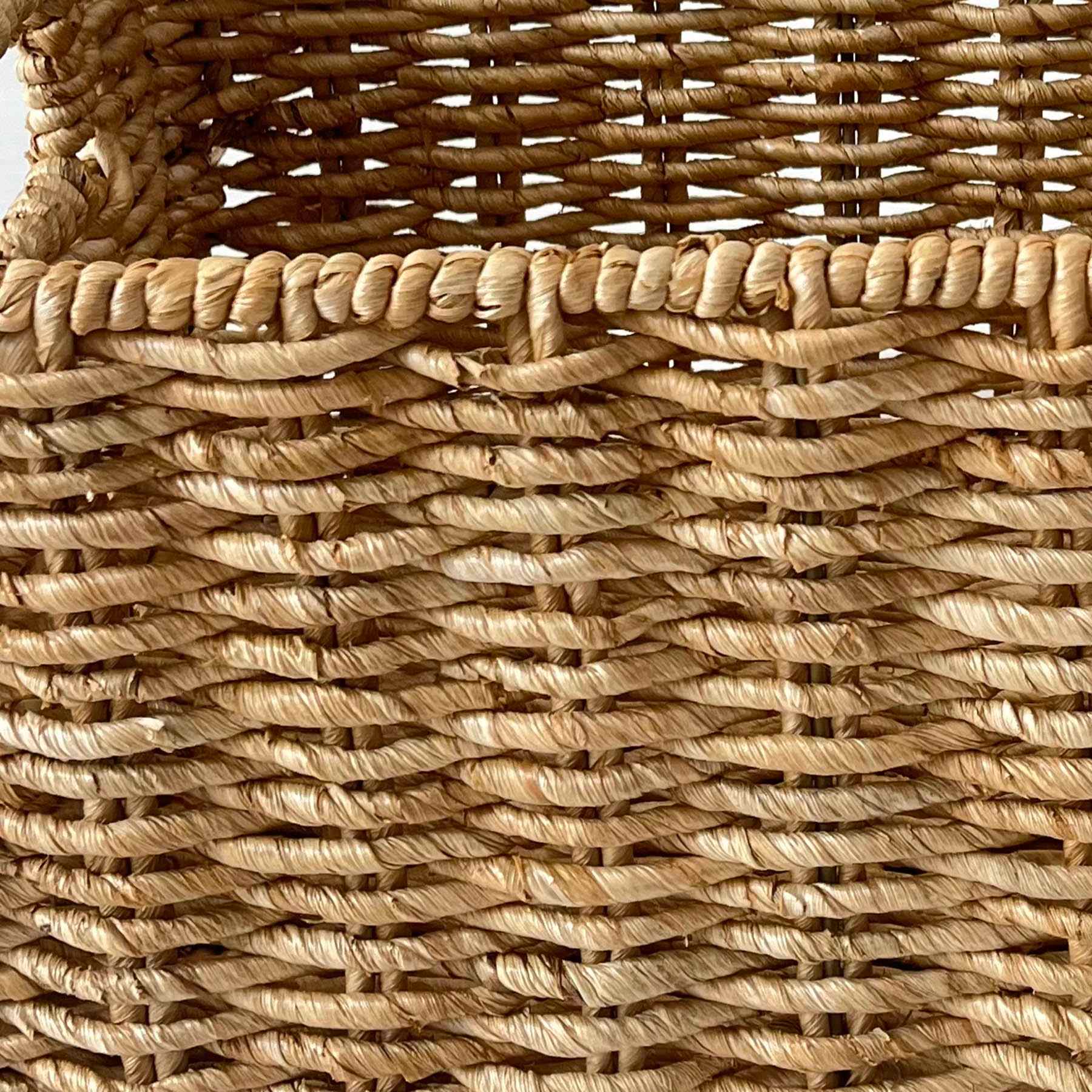 Vanilla Wicker Rectangle Storage Basket, Medium