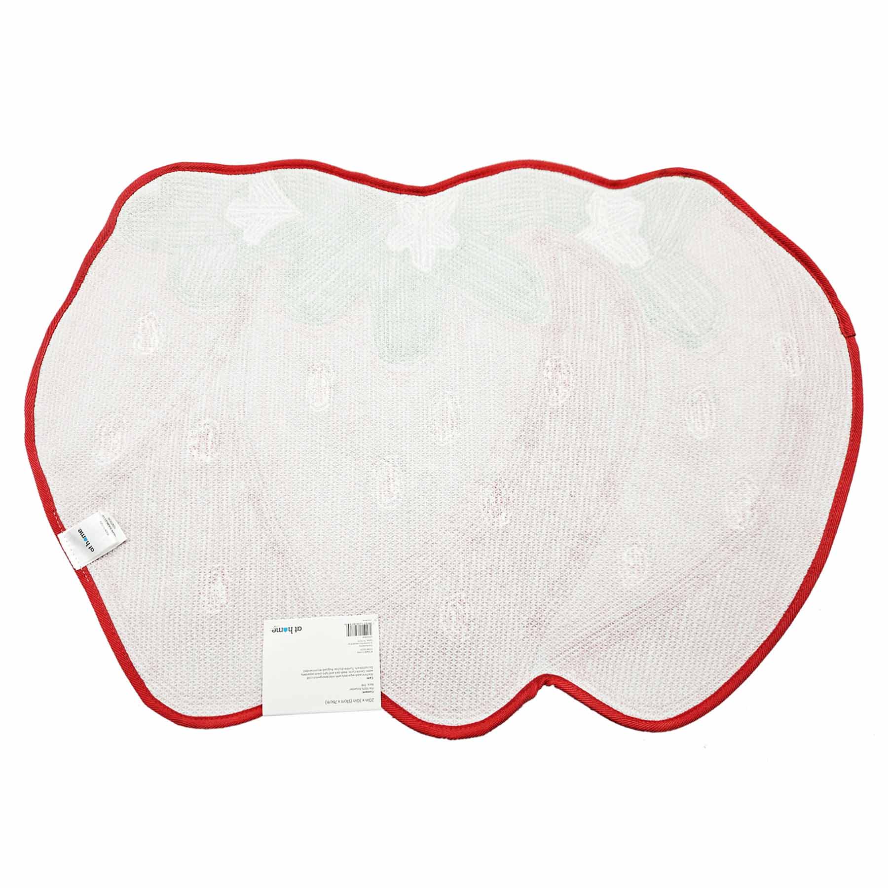 Red Stawberries Trio Shaped Bath Rug, 20x30