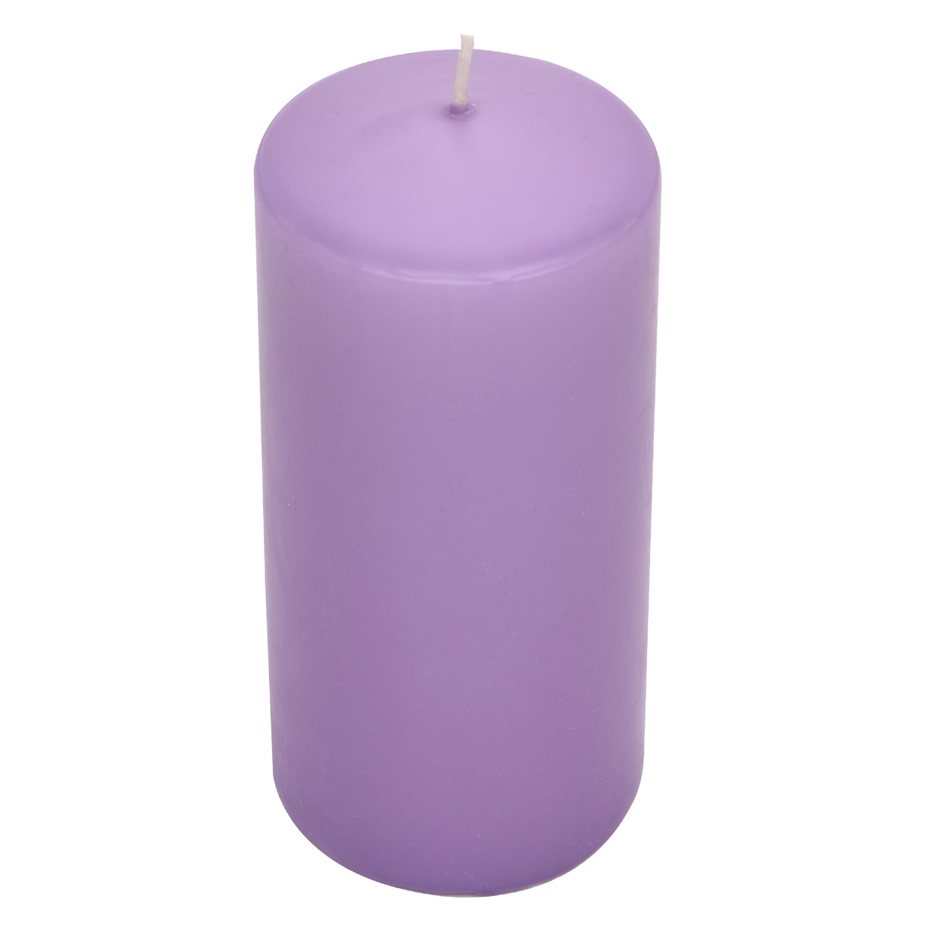 Purple Unscented Overdip Pillar Candle, 3x6