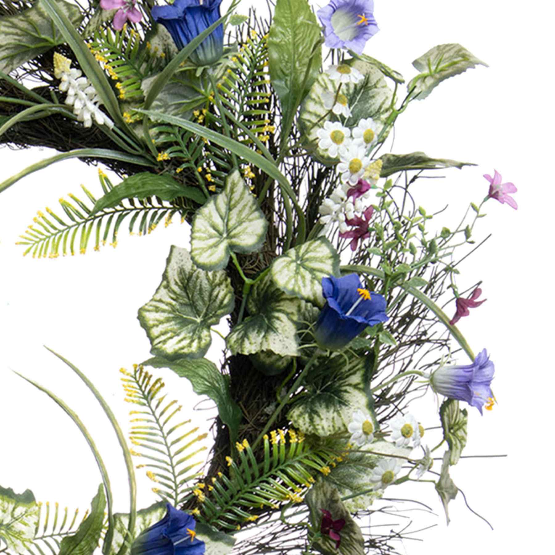 Wild Daisy & Bell Flower Wreath, 24"