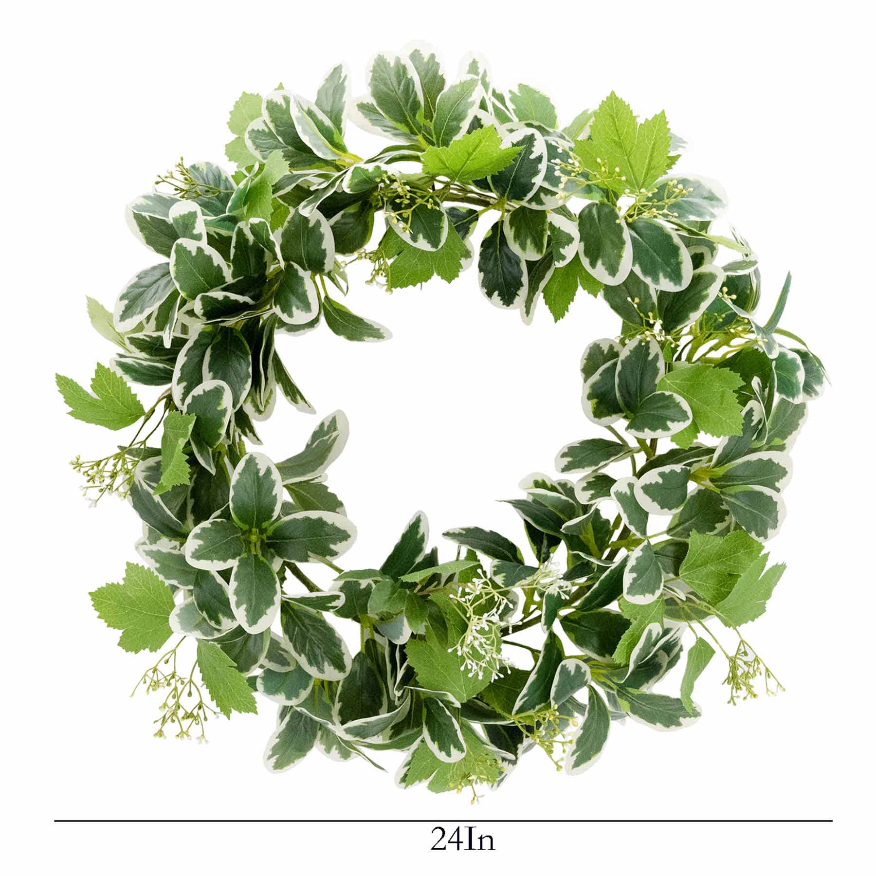 Mixed Leaves Wreath, 24"