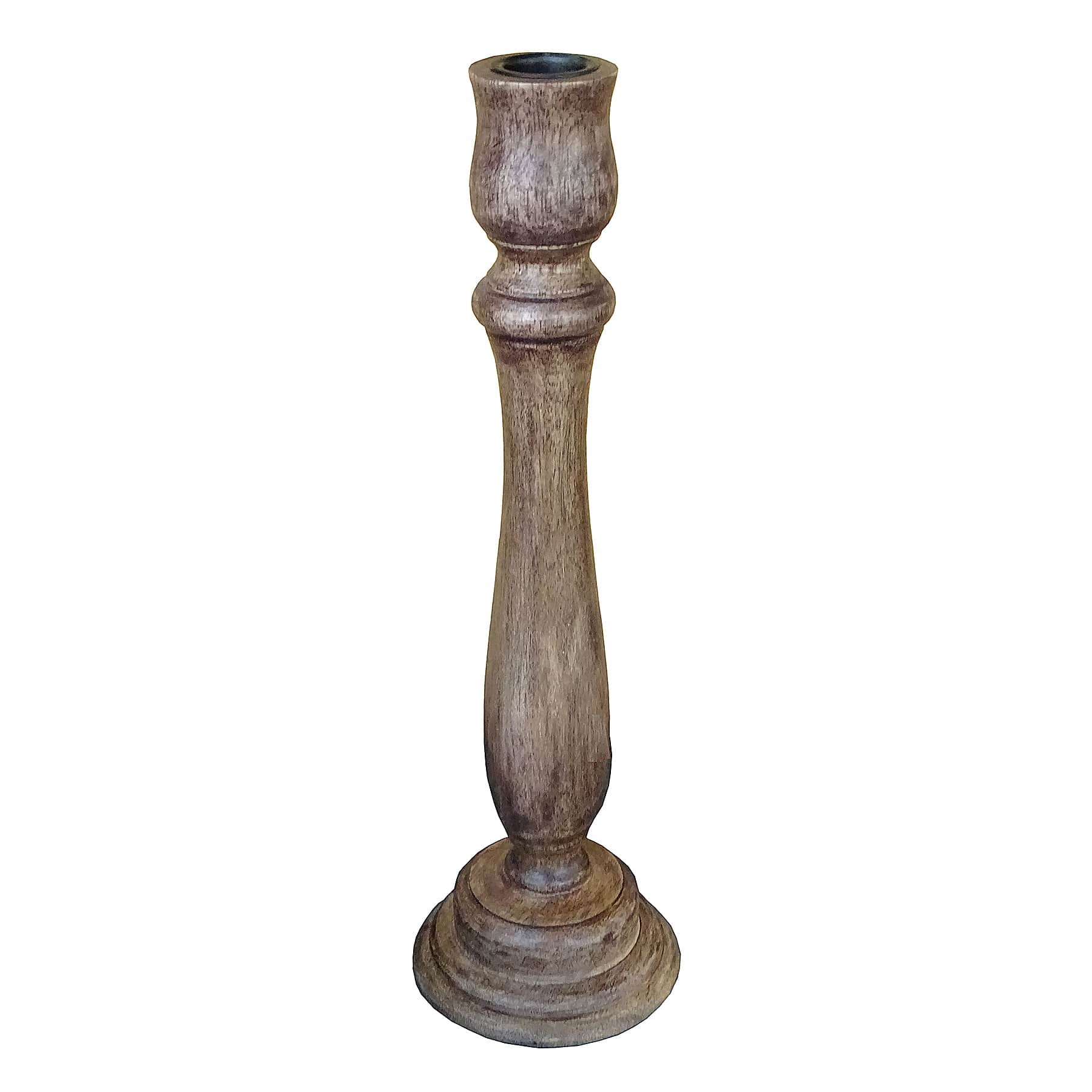 Honeybloom Wooden Taper Candle Holder, Large