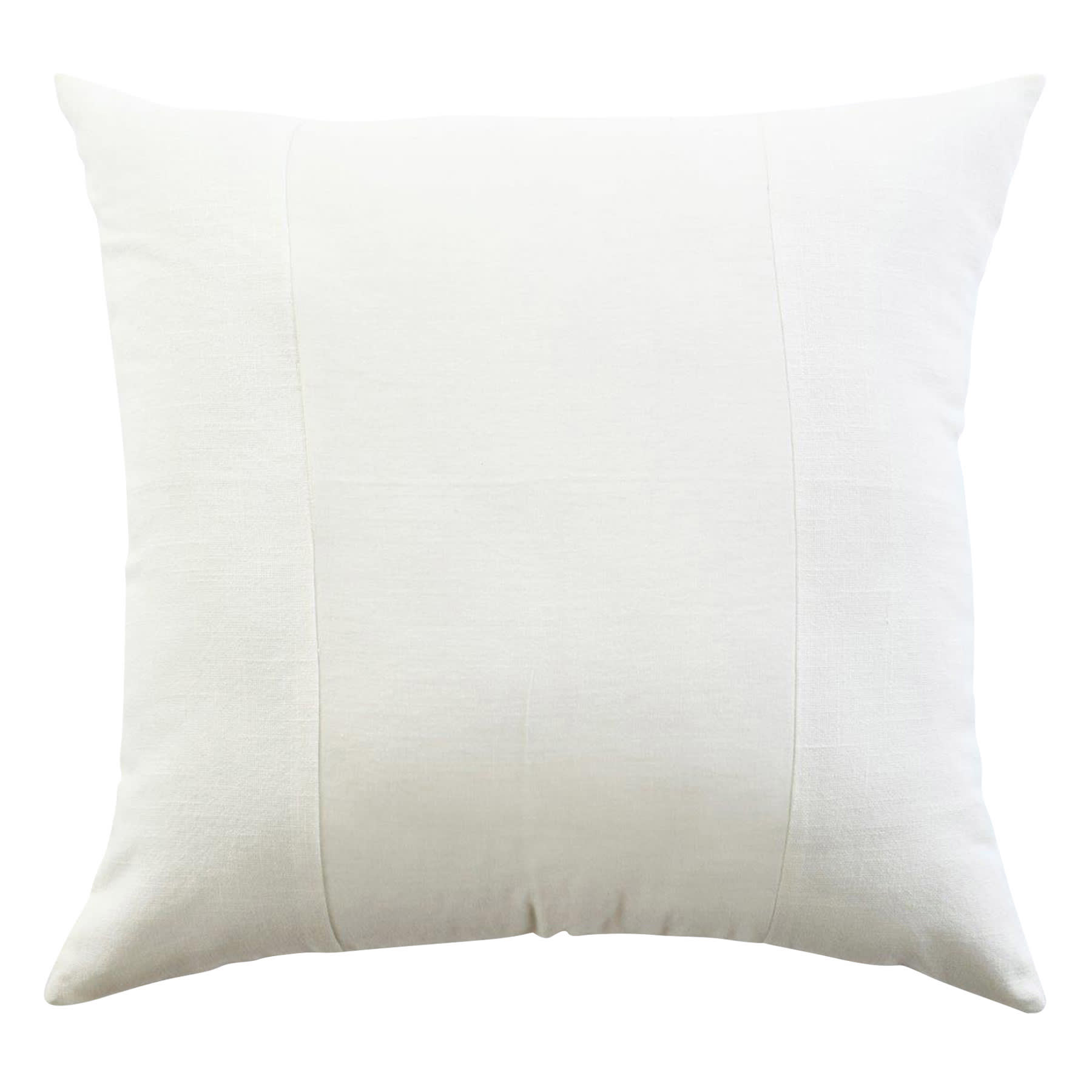 Crosby St. White Cotton Slub & Velvet Throw Pillow, 24"