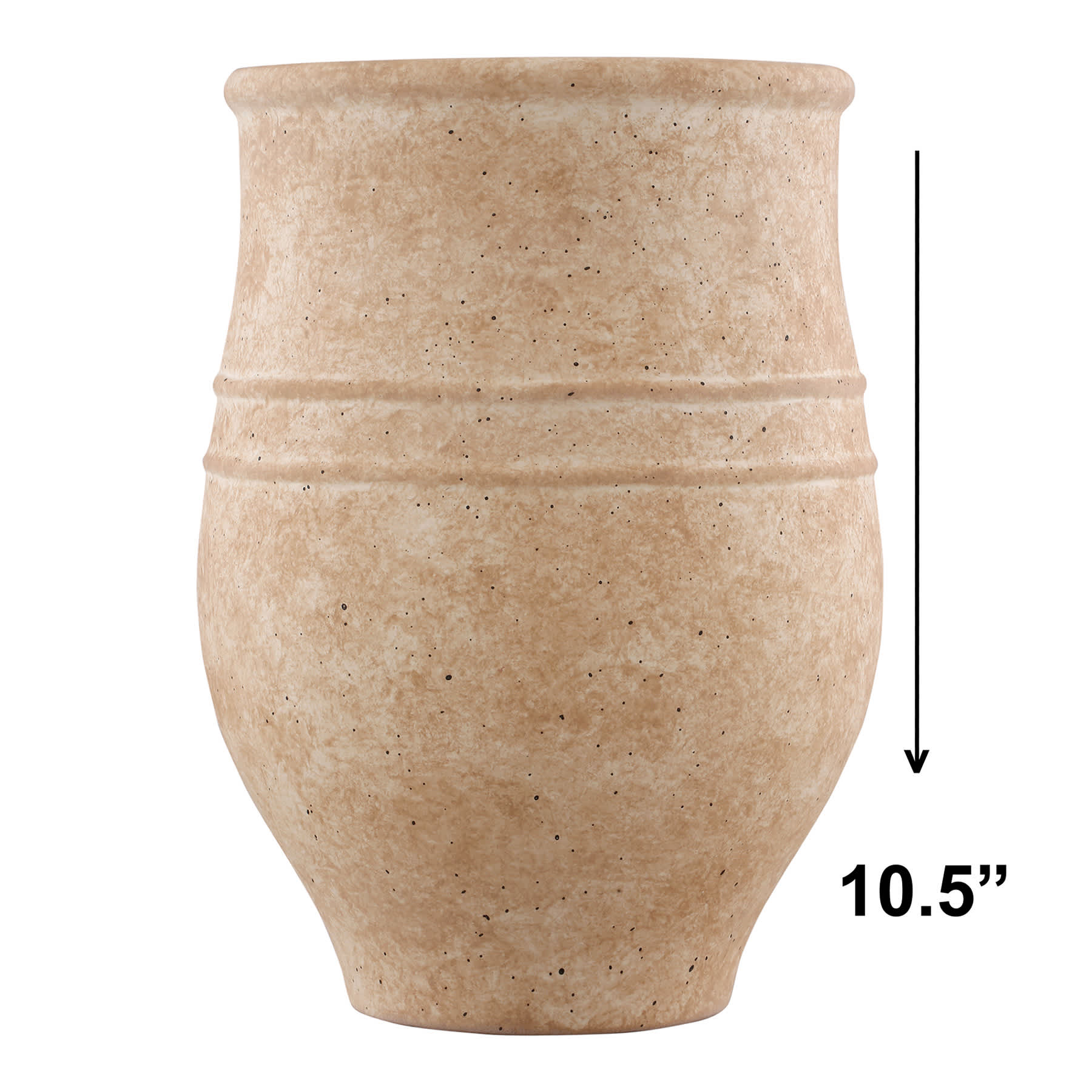 Neutral Ceramic Vase, 10.5"