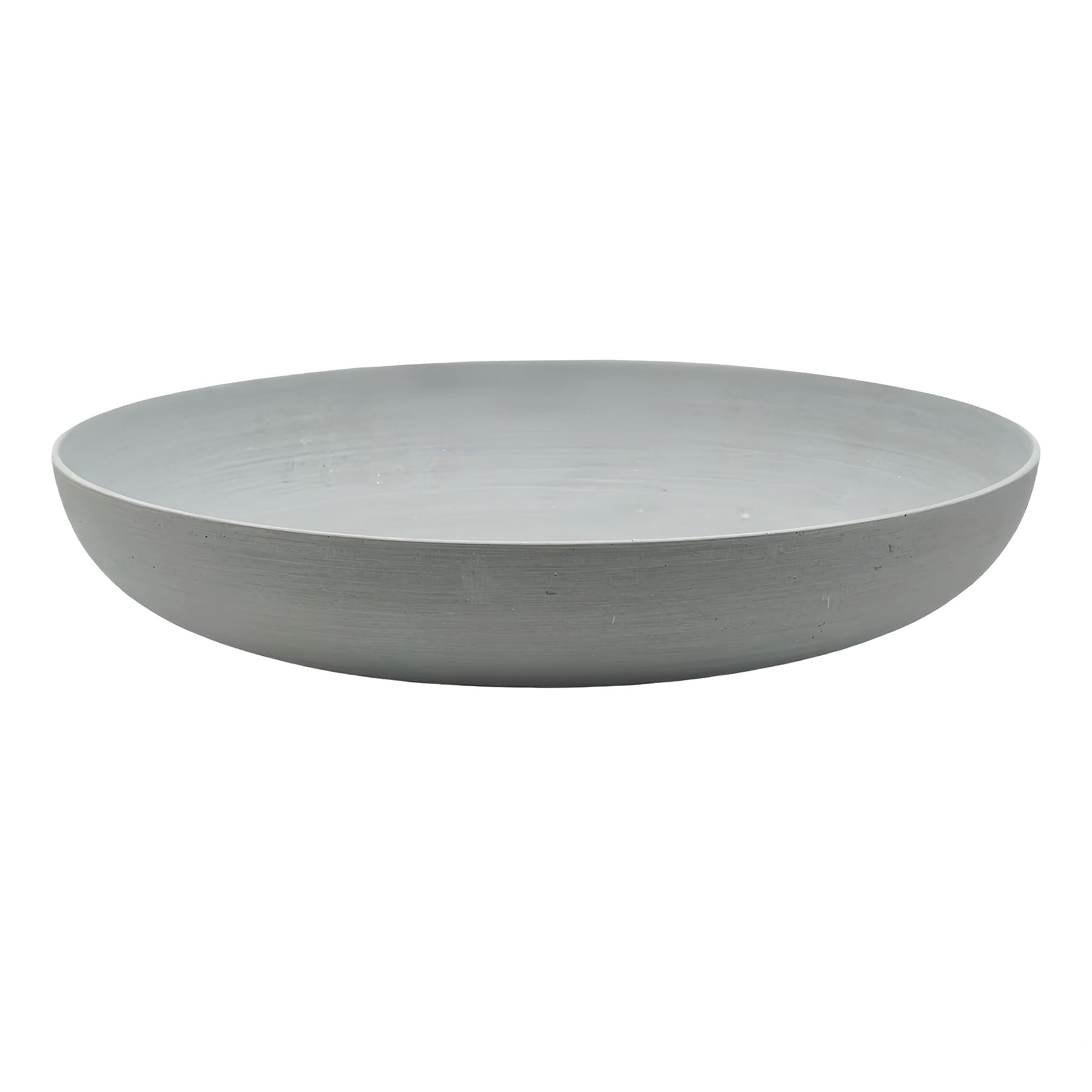 Grey Polystone Round Bowl, 20"