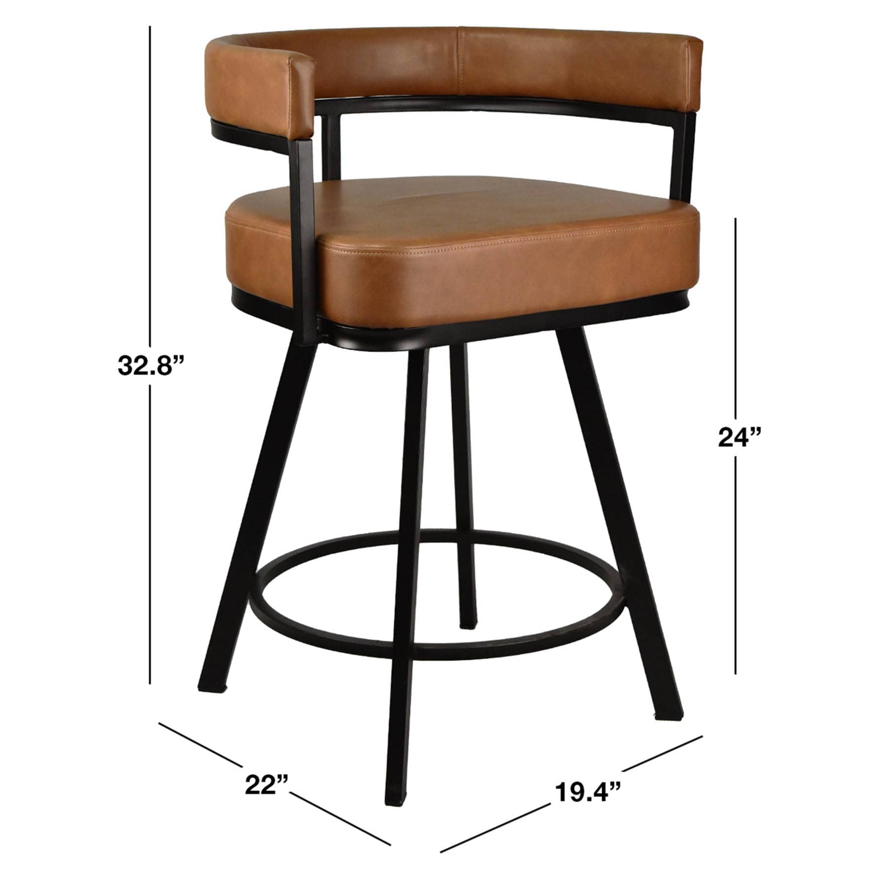 Noah Counter Stool, Cognac