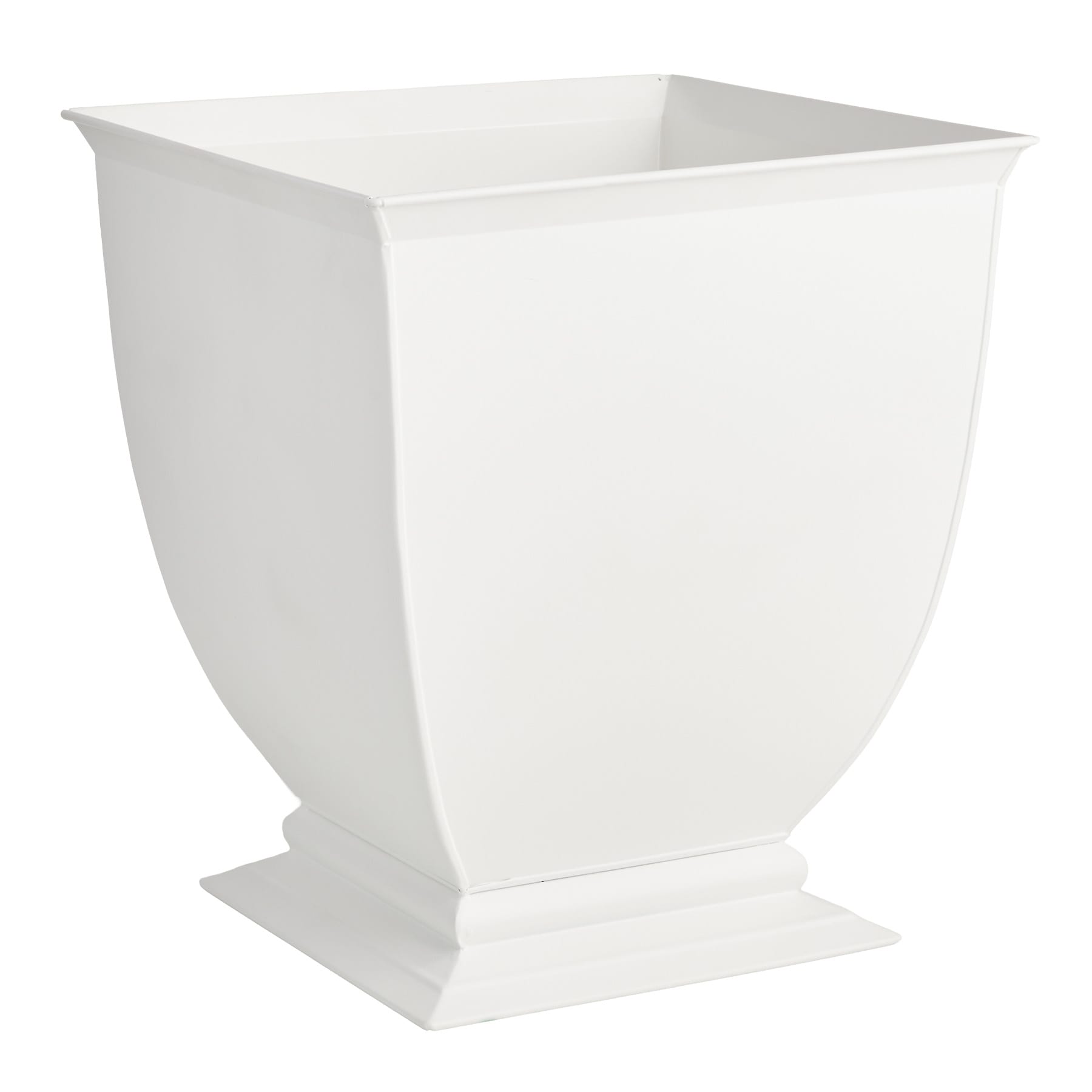 Providence Audrey White Metal Outdoor Planter, Large