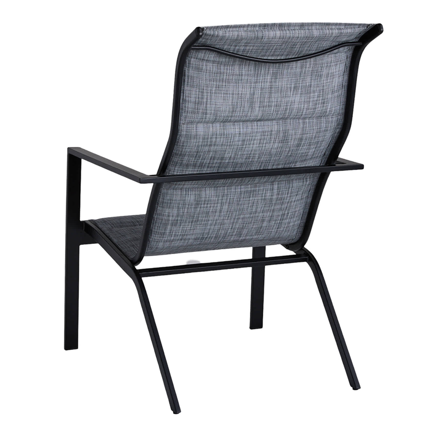 Padded Sling Lounge Chair, Grey