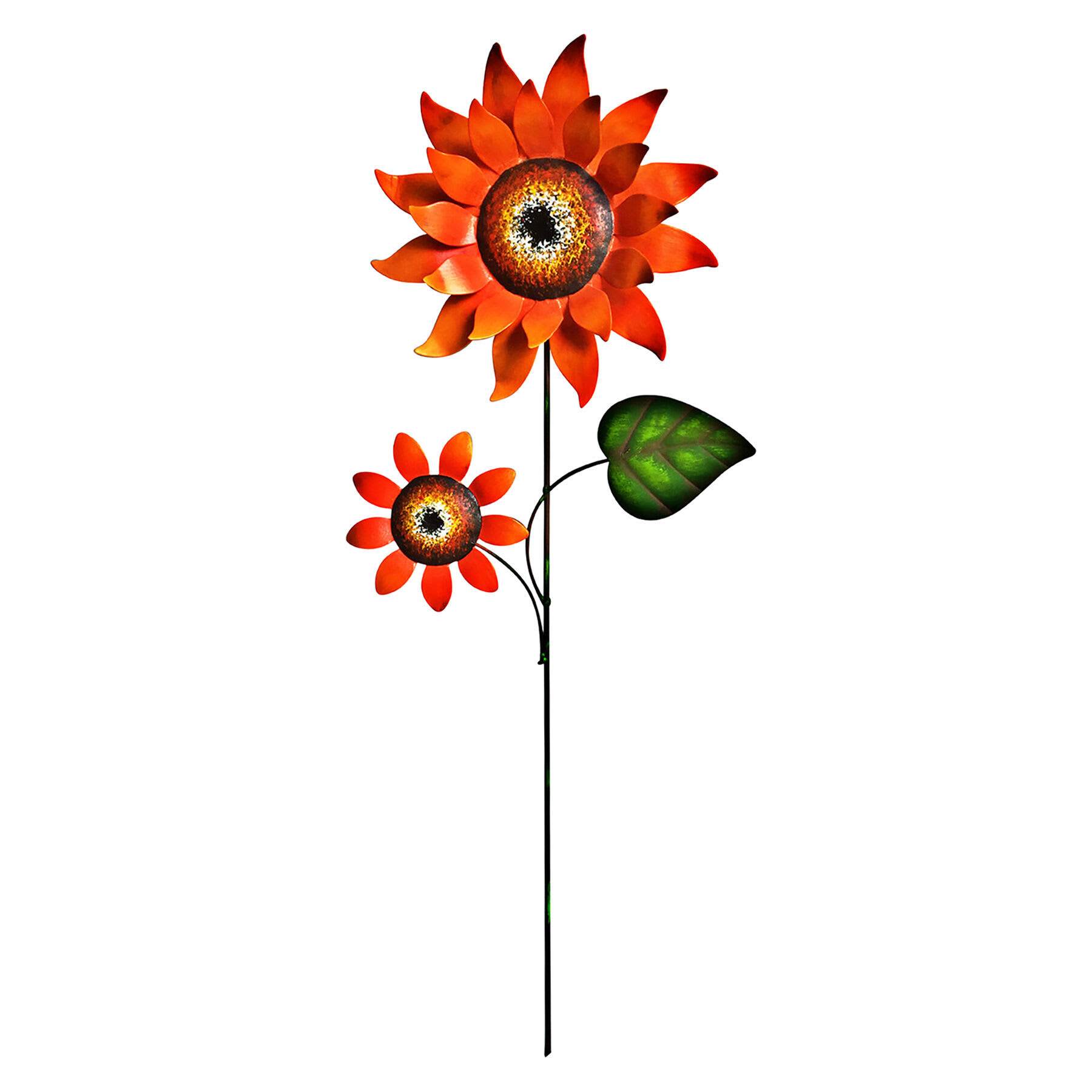 Orange Sunflower Yard Pick, 22"