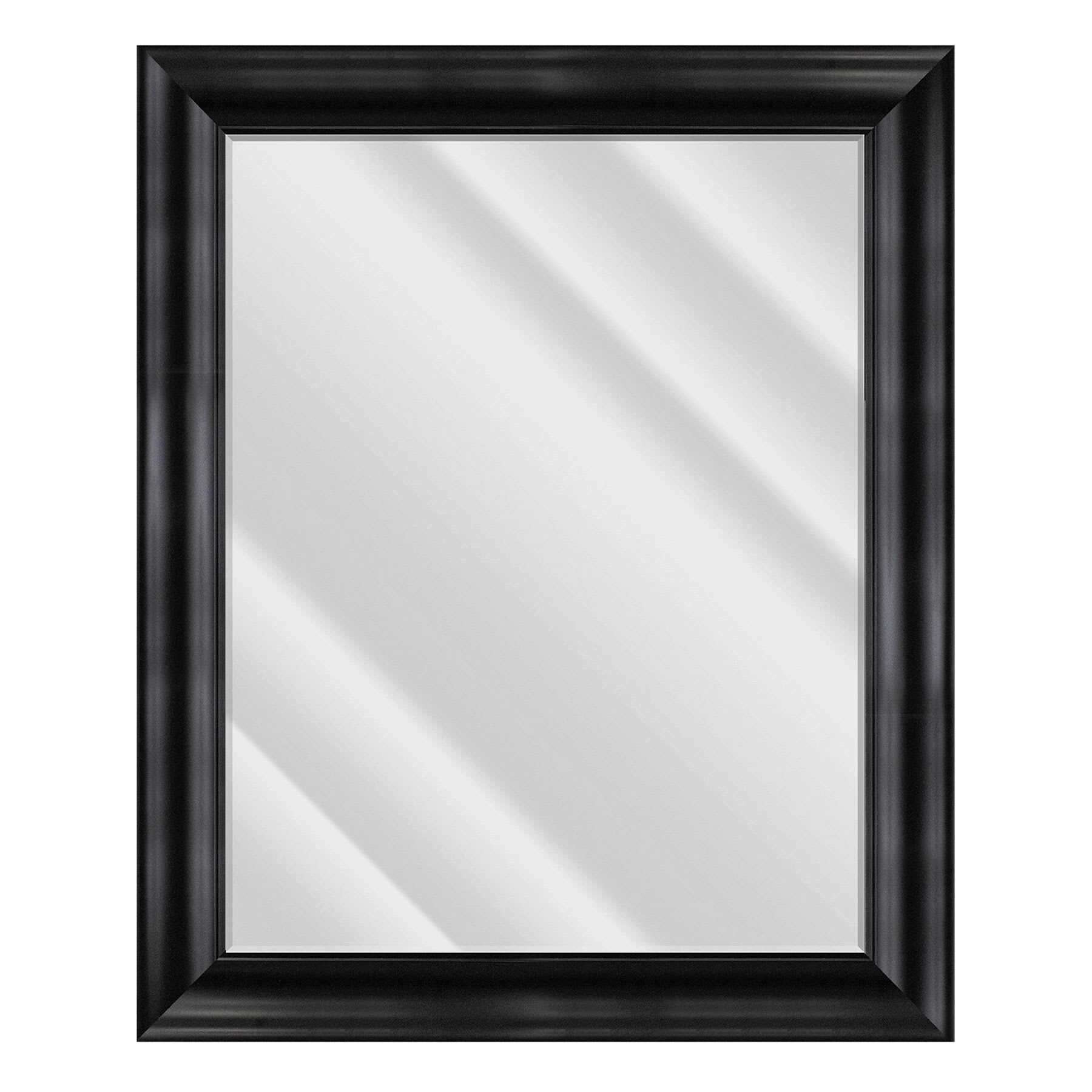 Sophia Black Rectangle Wall Mirror, 29x35