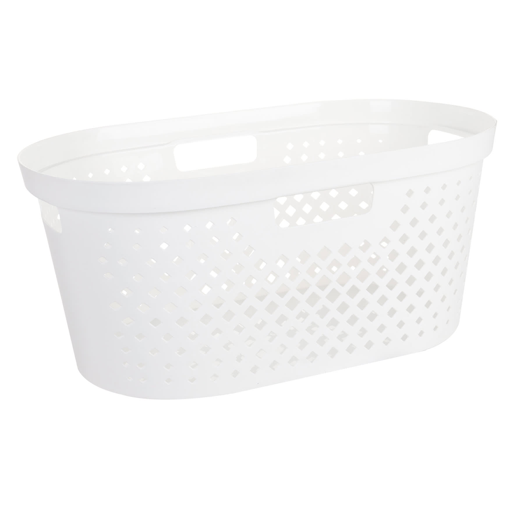 Laundry Basket Oval 38L Diamond Pattern