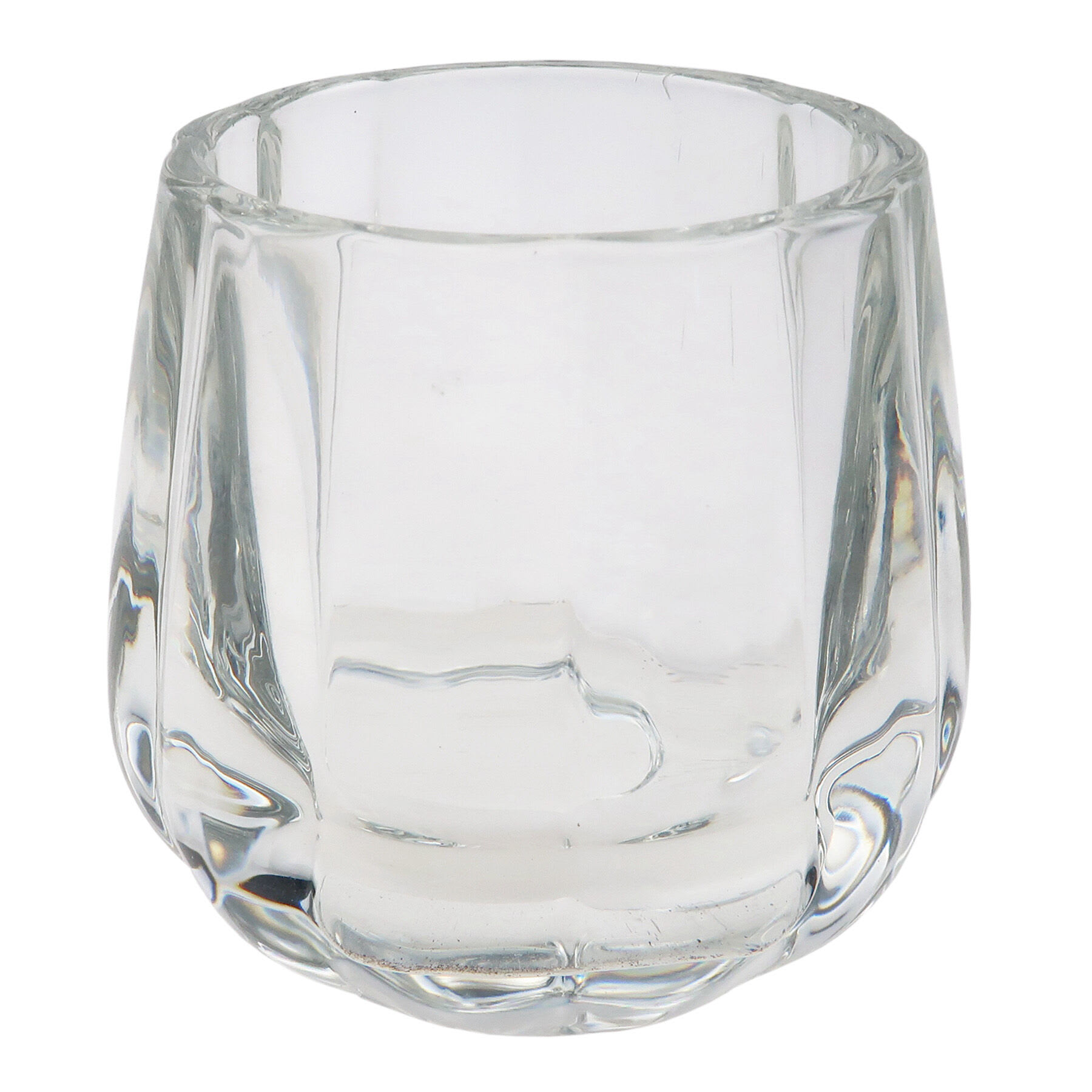 Clear Pressed Glass Tealight Candle Holder, 3"