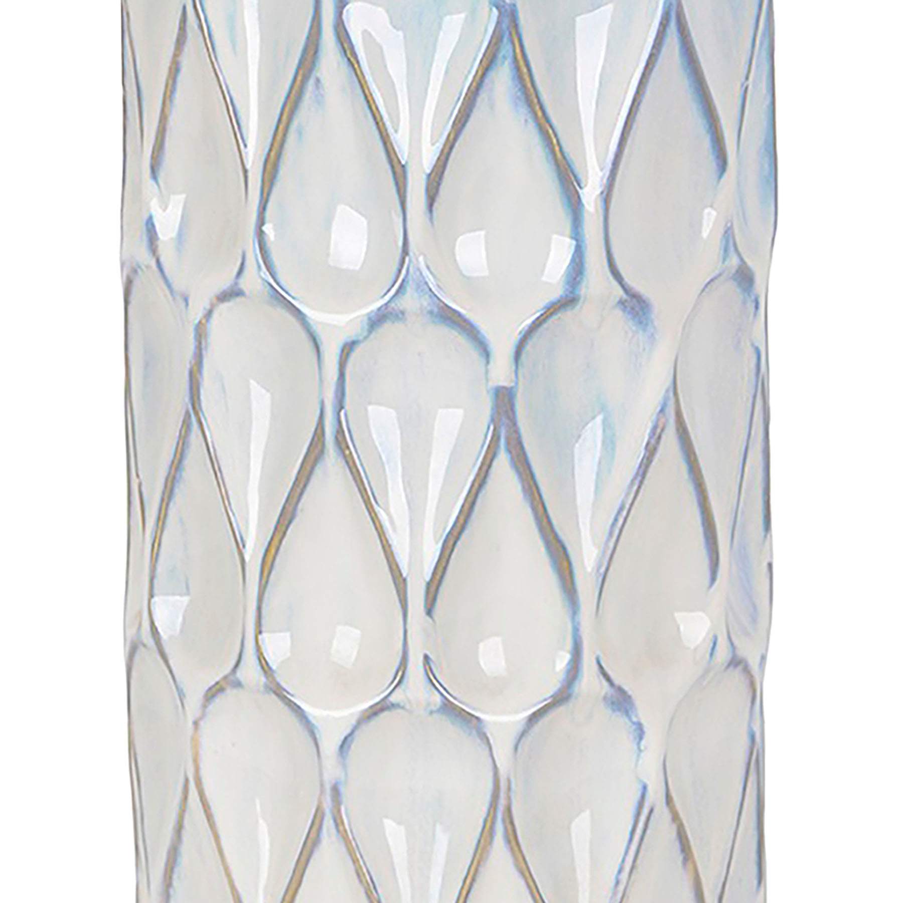 Blue & White Ceramic Small Lamp Base, 15"