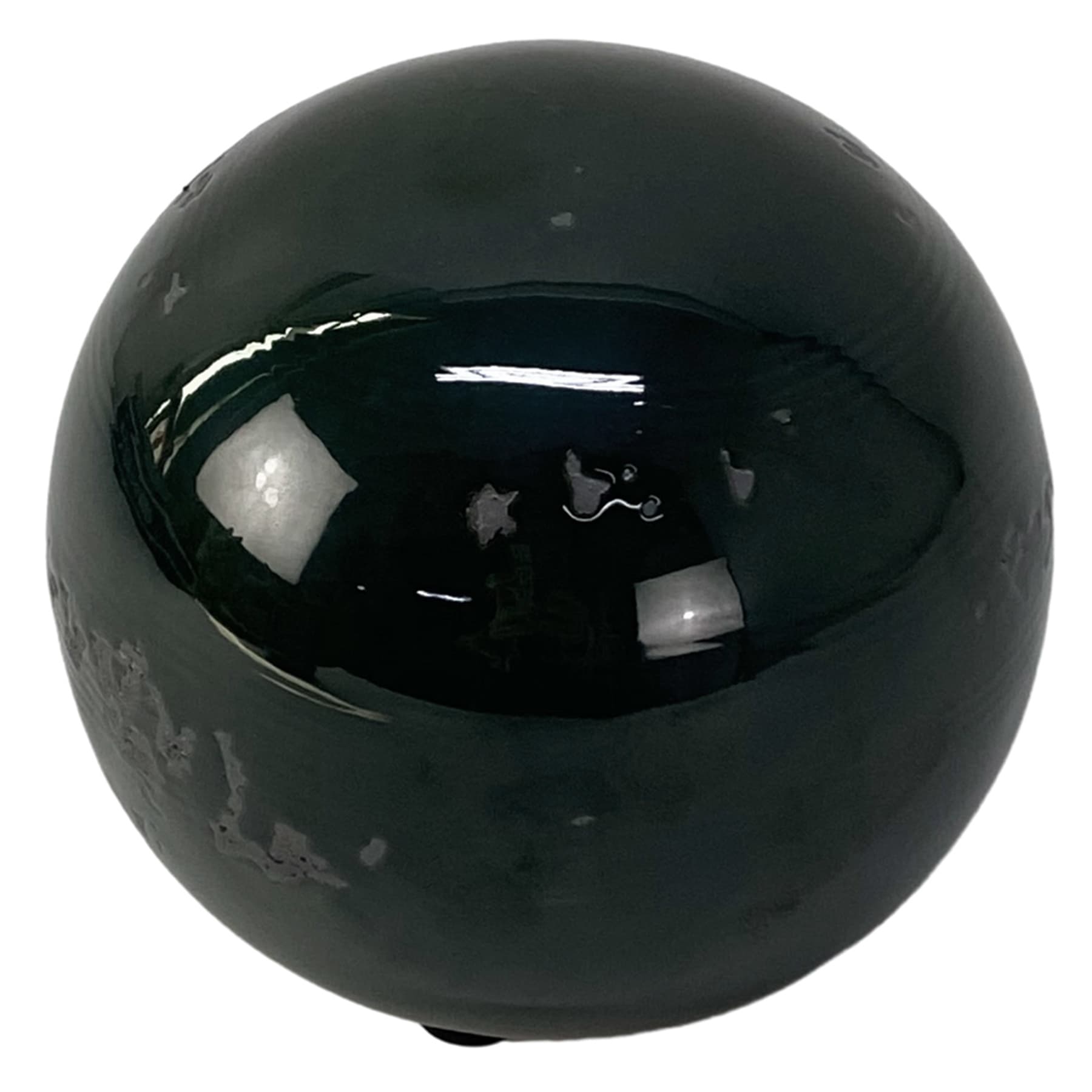 Found & Fable Green Glazed Orb, 4"