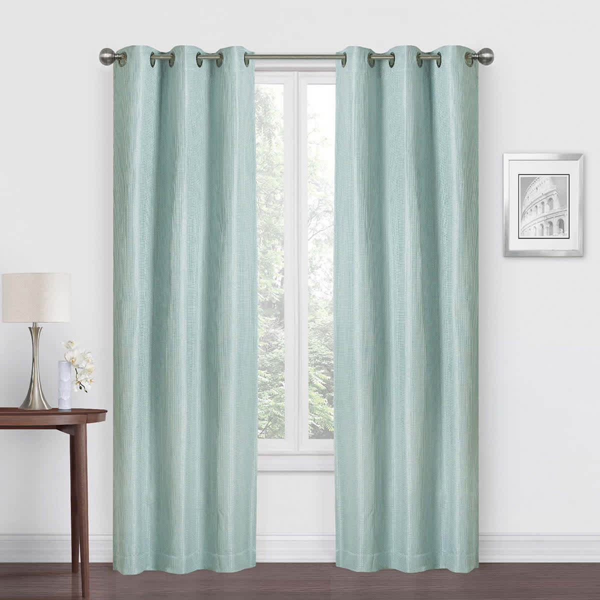 Morisson Blue Blackout Grommet Curtain Panel, 84"