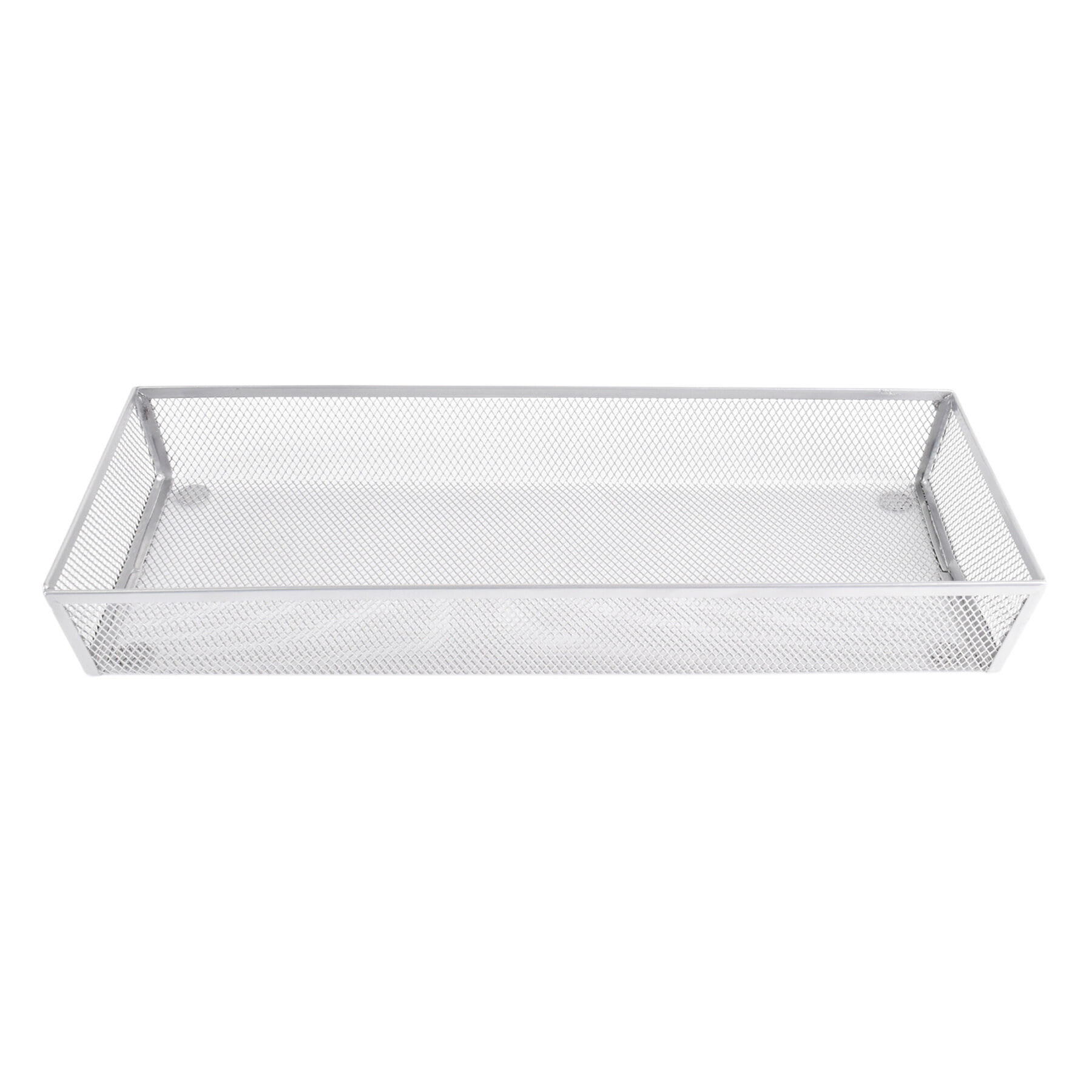 Silver Metal Mesh Drawer Organizer, 6x15