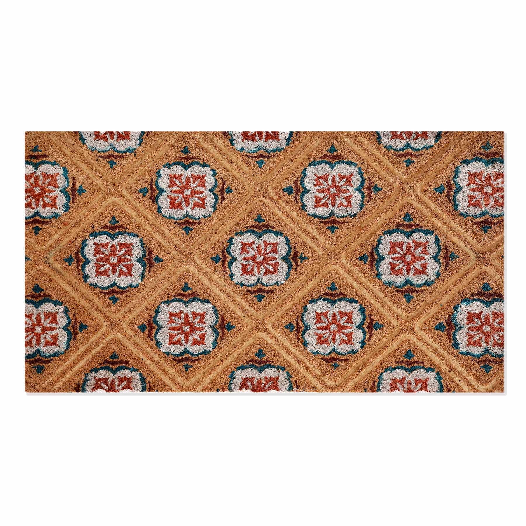 Embossed Tiles Coir Mat, 18x30