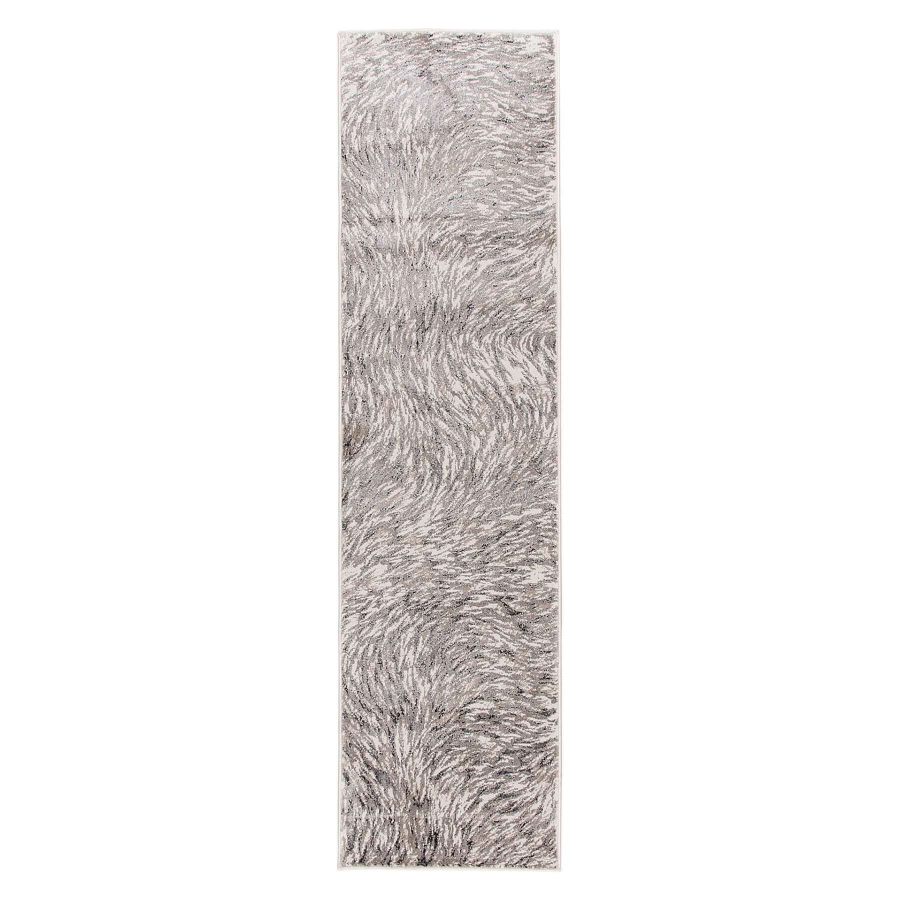 (A480) Camden Chandra Grey Abstract Runner, 2x6