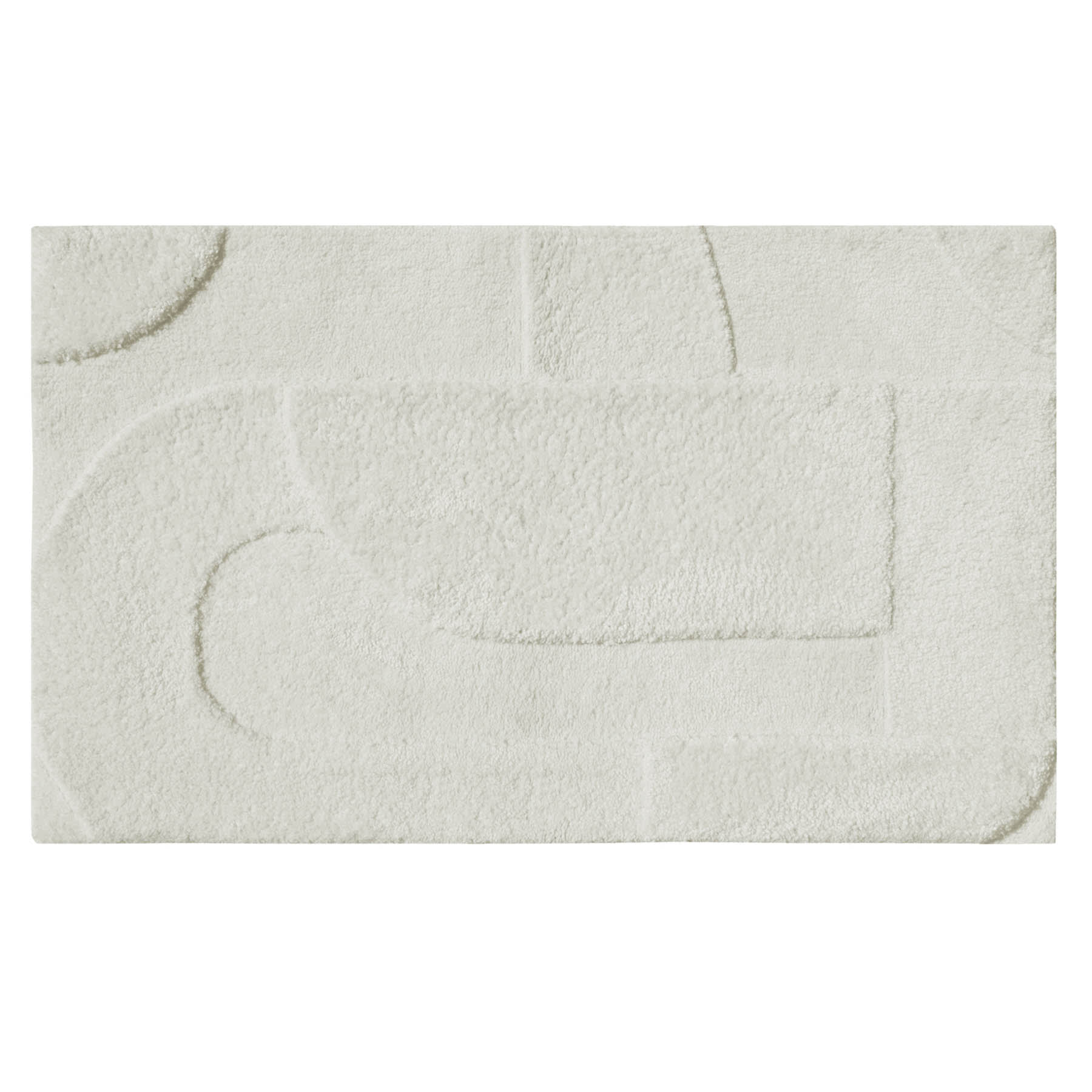 (B884) Crosby St. Ivory High-Low Accent Rug, 27x45