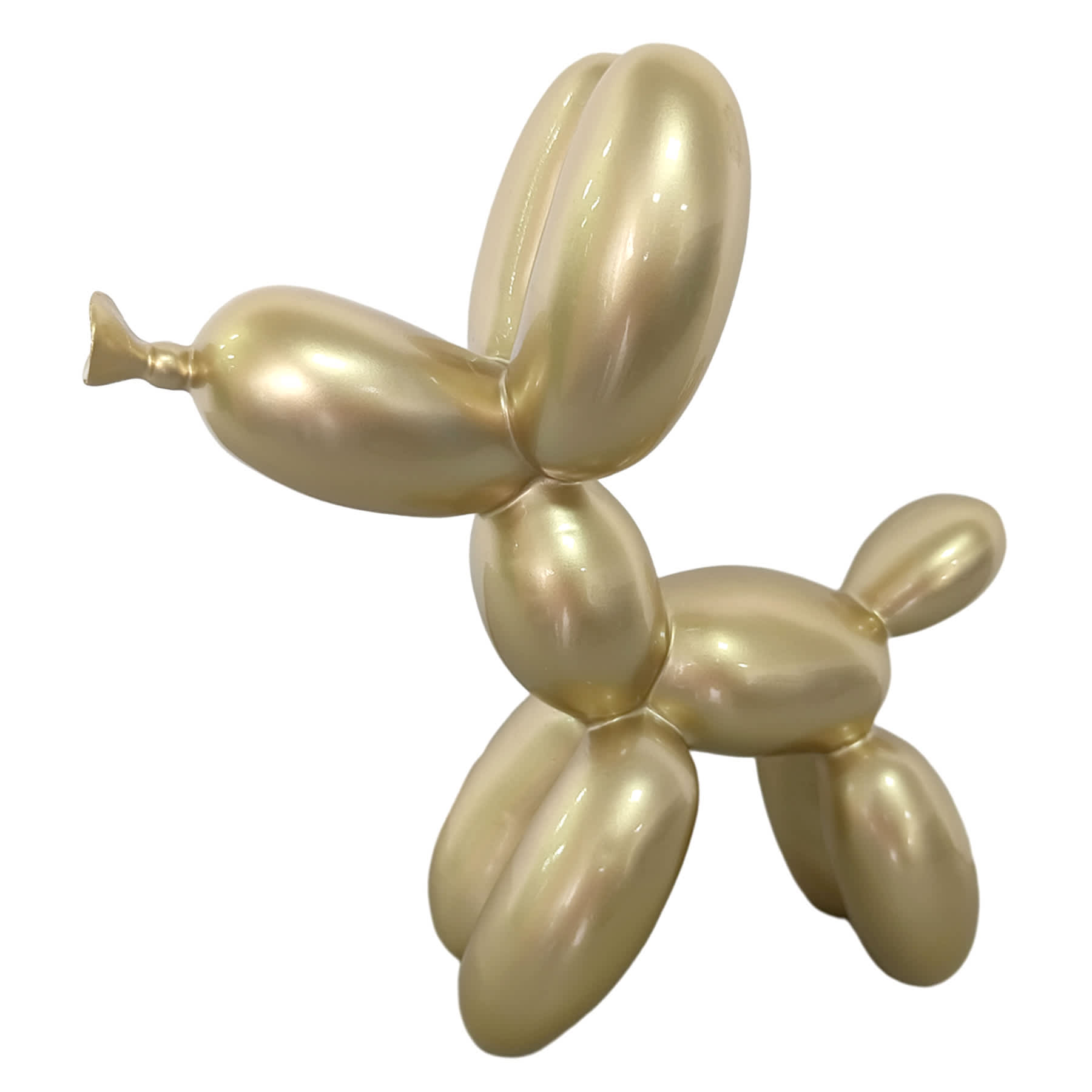 Crosby St. Gold Balloon Dog Outdoor Garden Statue, Medium