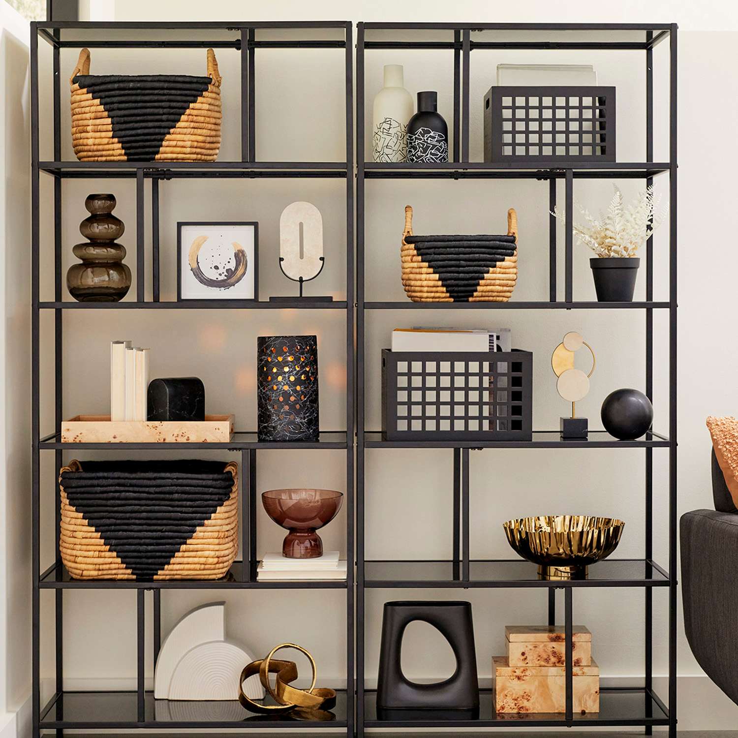 Crosby St. Metal & Marble Decor, 10.3"