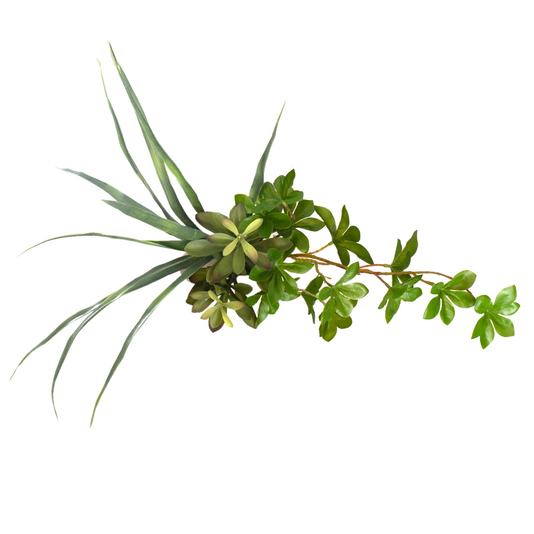 Succulent & Grass in Ceramic Pot, 16"
