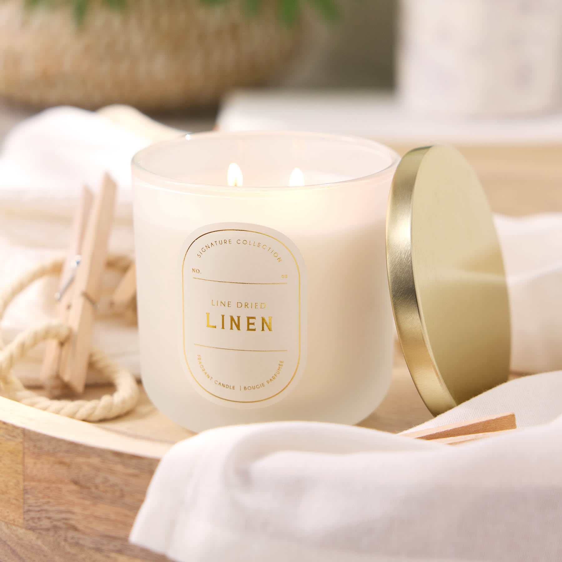 Line Dried Linen Scented Jar Candle, 12.5oz