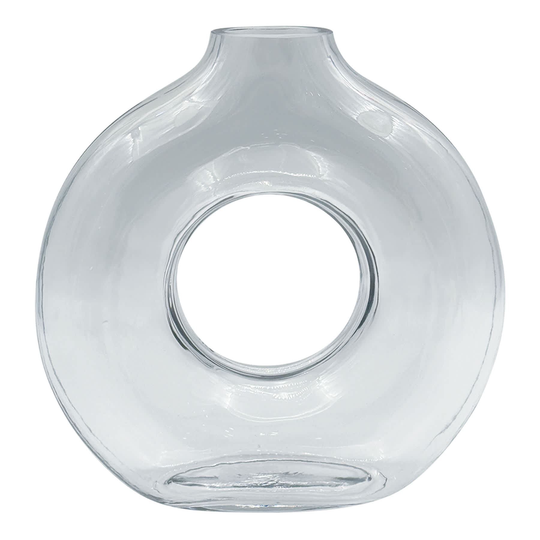 Clear Glass Vase, 9.8x10